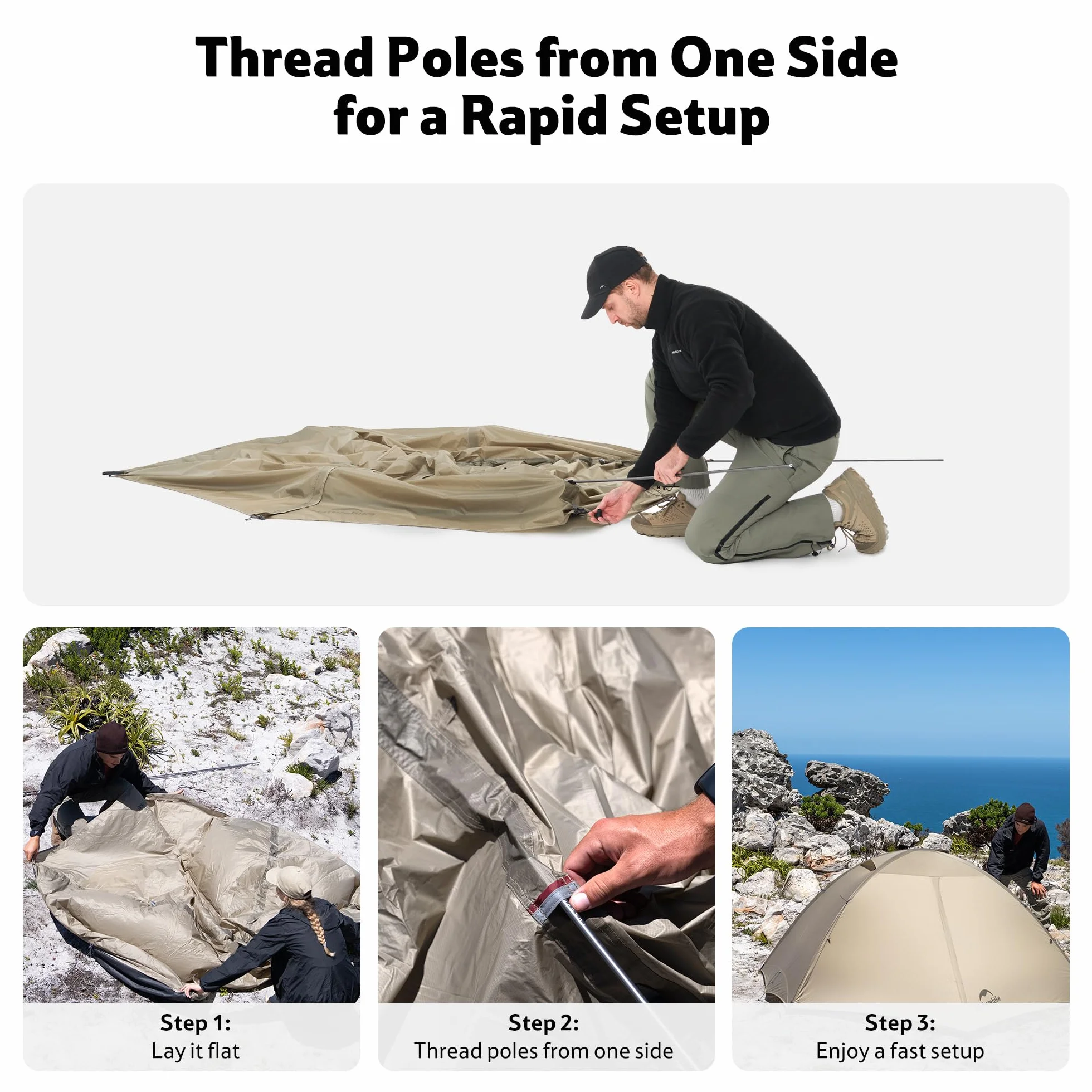 Giling 1/2 Person Backpacking Tent 4 Season Lightweight Tent for Hiking & Bikepacking Easy Setup 3000mm Waterproof Ultralight CampingTents for Outdoor Cycling