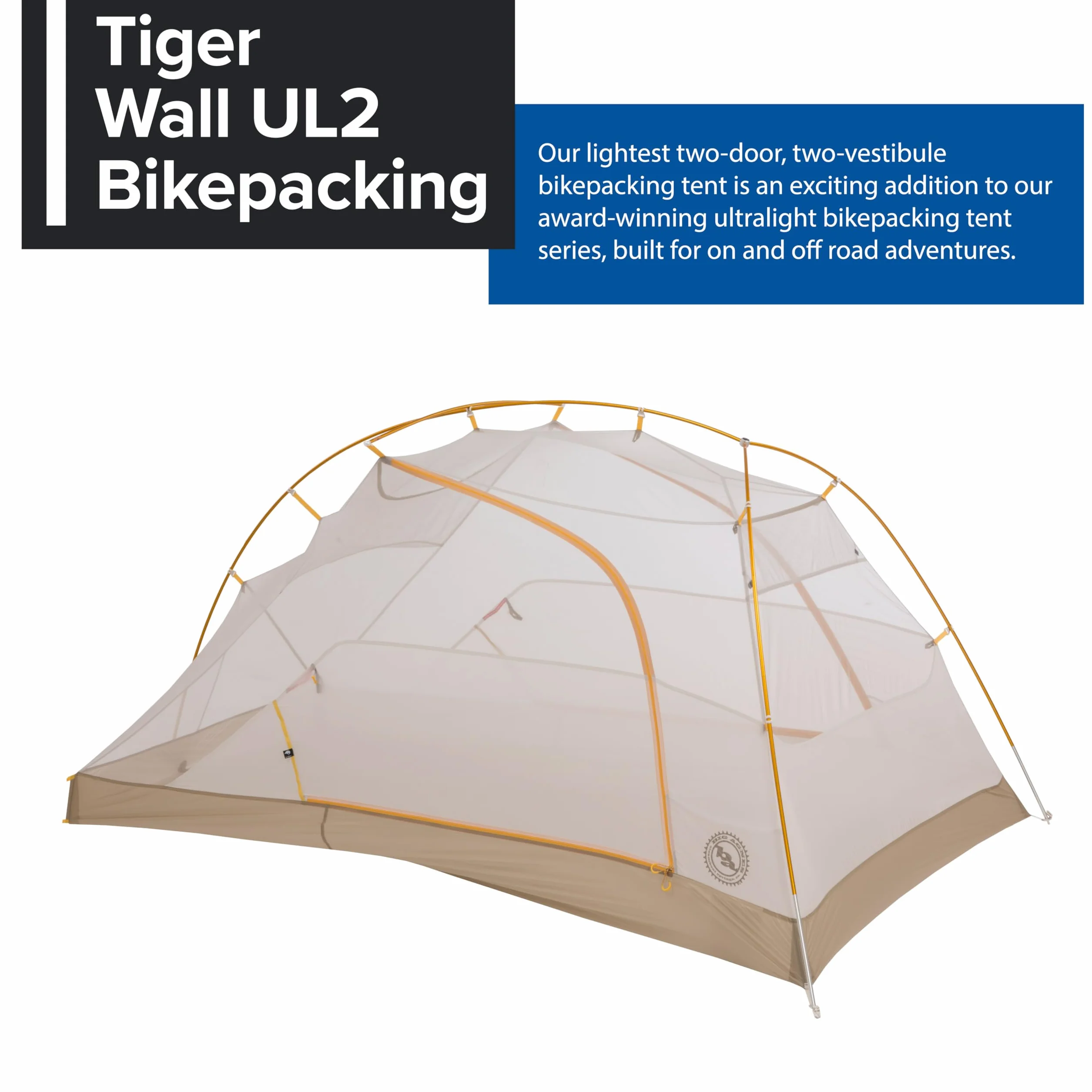 Tiger Wall UL Ultralight Bikepacking Tent with UV-Resistant Solution Dyed Fabric
