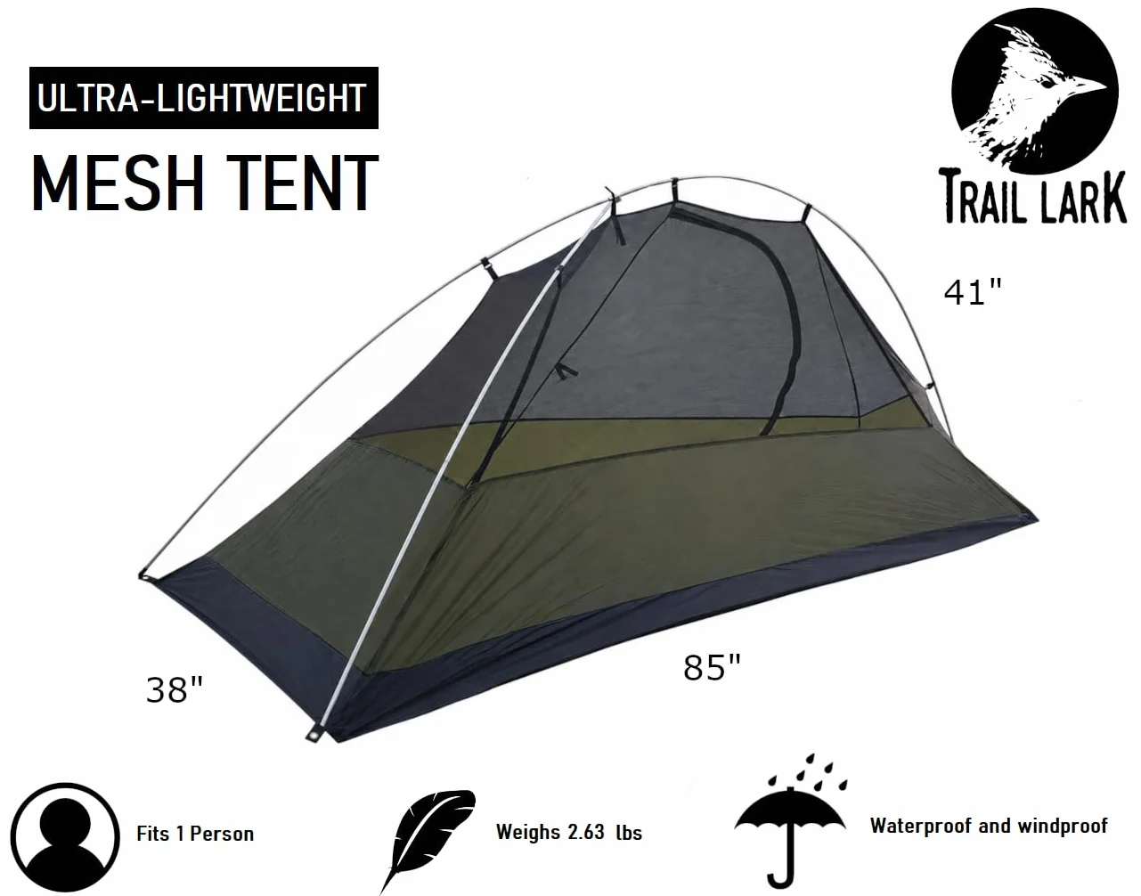 Sparrow 1-Person Ultralight Backpacking Tent