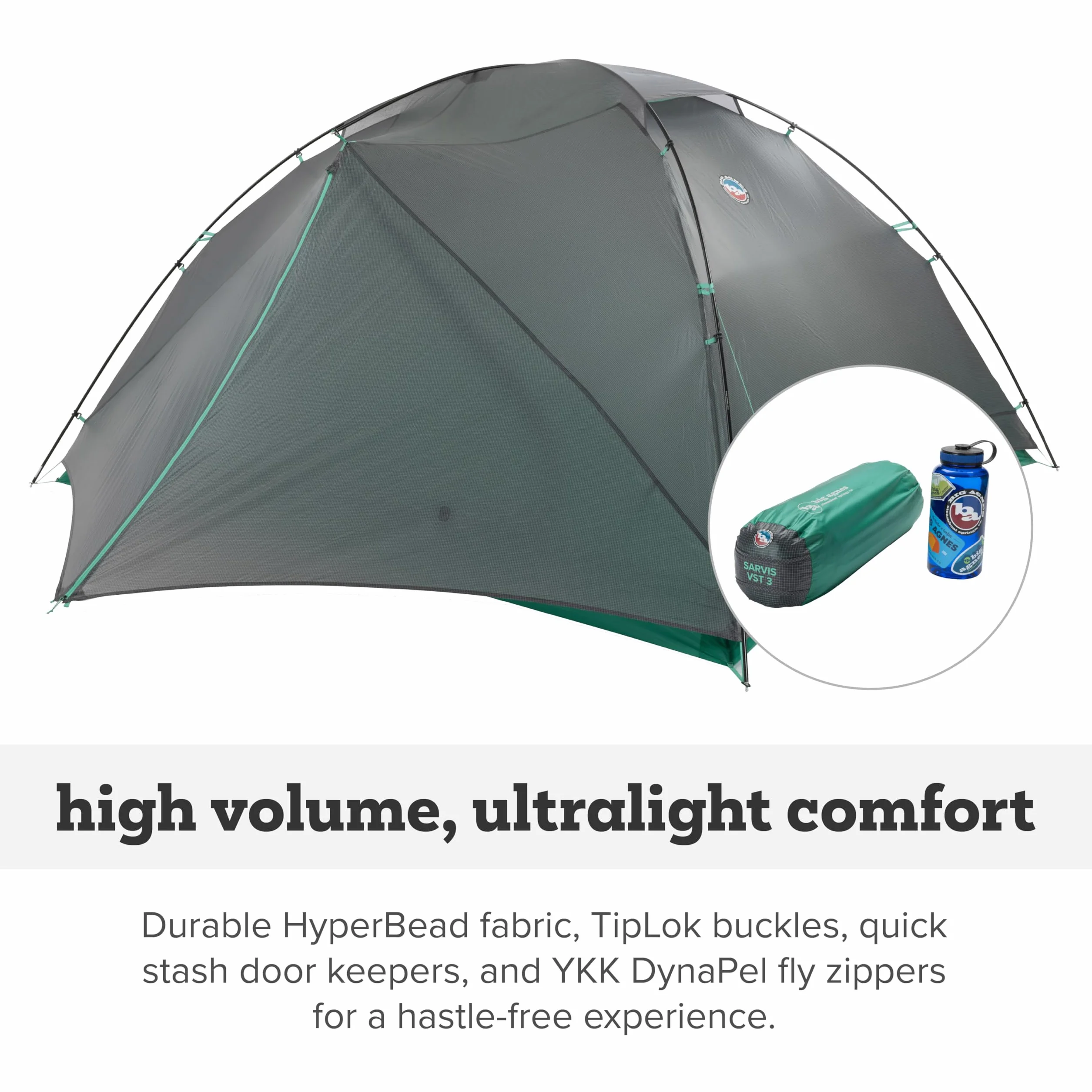 Sarvis VST - Backpacking Tent | Ultralight waterproof 3-season design with fabric and a stable single-pole setup for camping