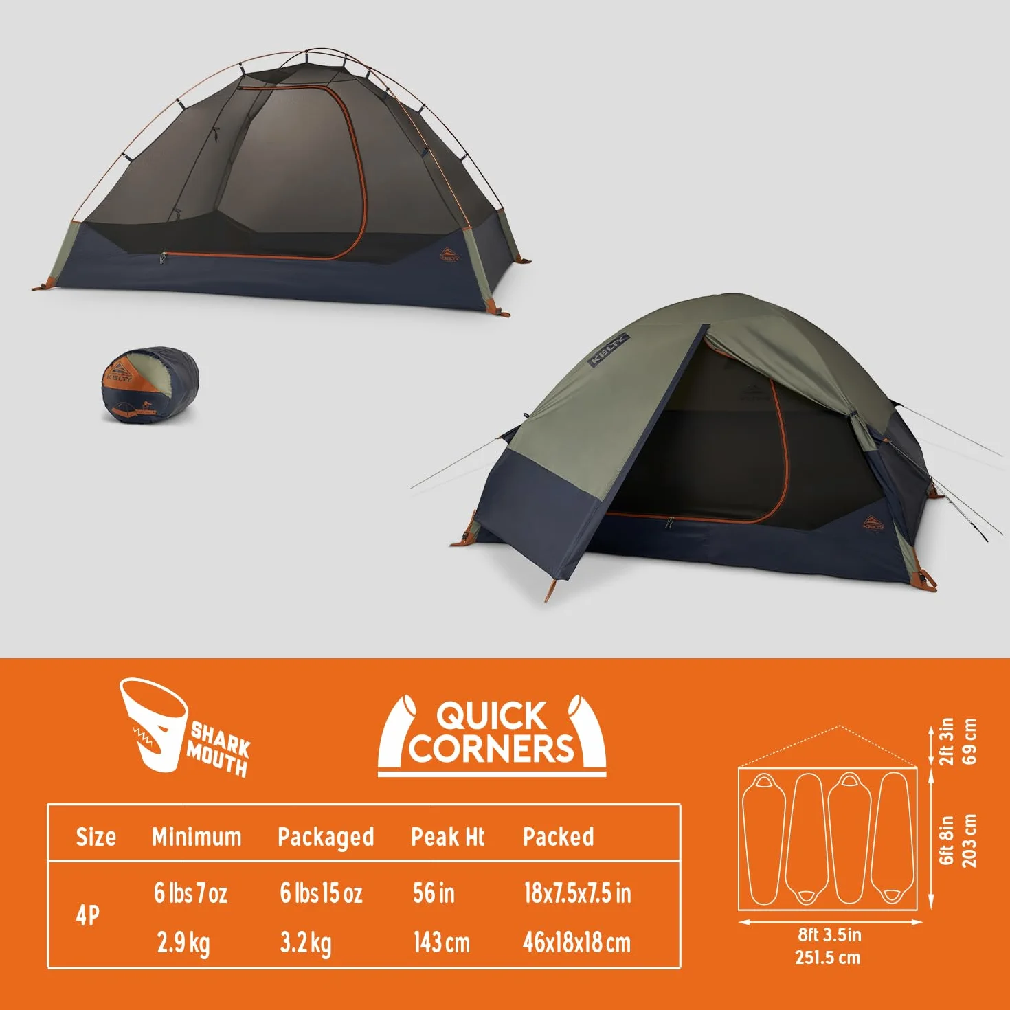Late Start Backpacking Tent – Lightweight Two Man Camping Tent Shelter with Quickcorners, Aluminum Poles, Waterproof Poly Fly, Updated for 2024