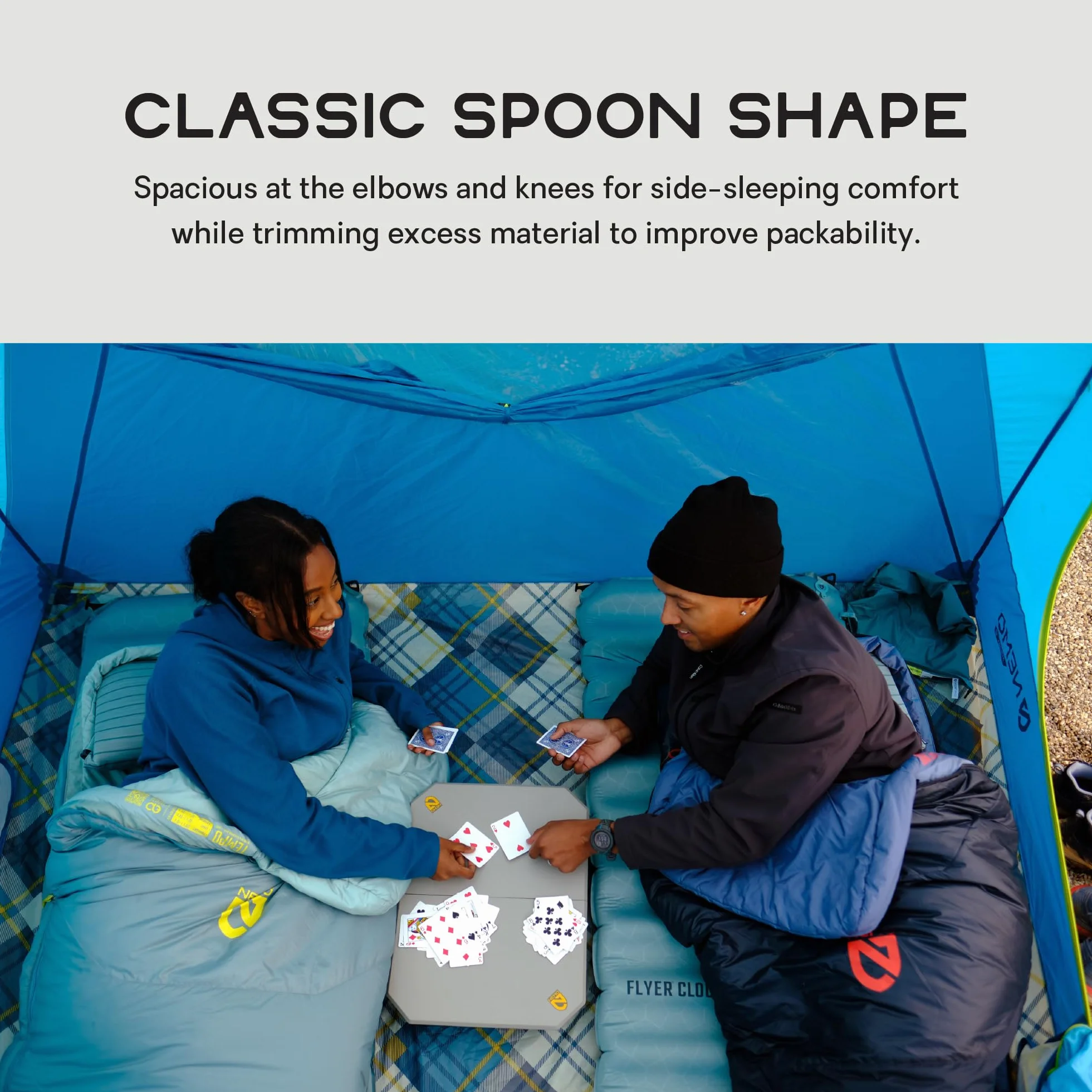 Tempo Synthetic Sleeping Bag | Men's & Women's, Spoon Shape, Side Sleeper, Camping, Backpacking