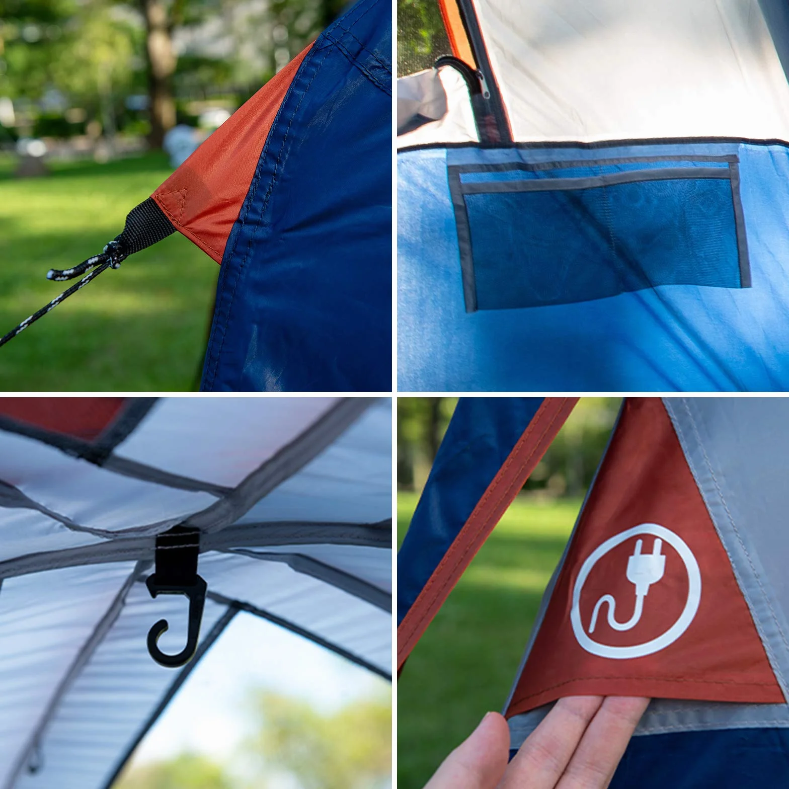 Camping Tent 10/12 Person Cabin Tent, 2 Room Water Resistant | Waterproof Tent with Top Rainfly, 3 Large Mesh Windows, Double Layer, Easy Set Up, Portable with Carry Bag