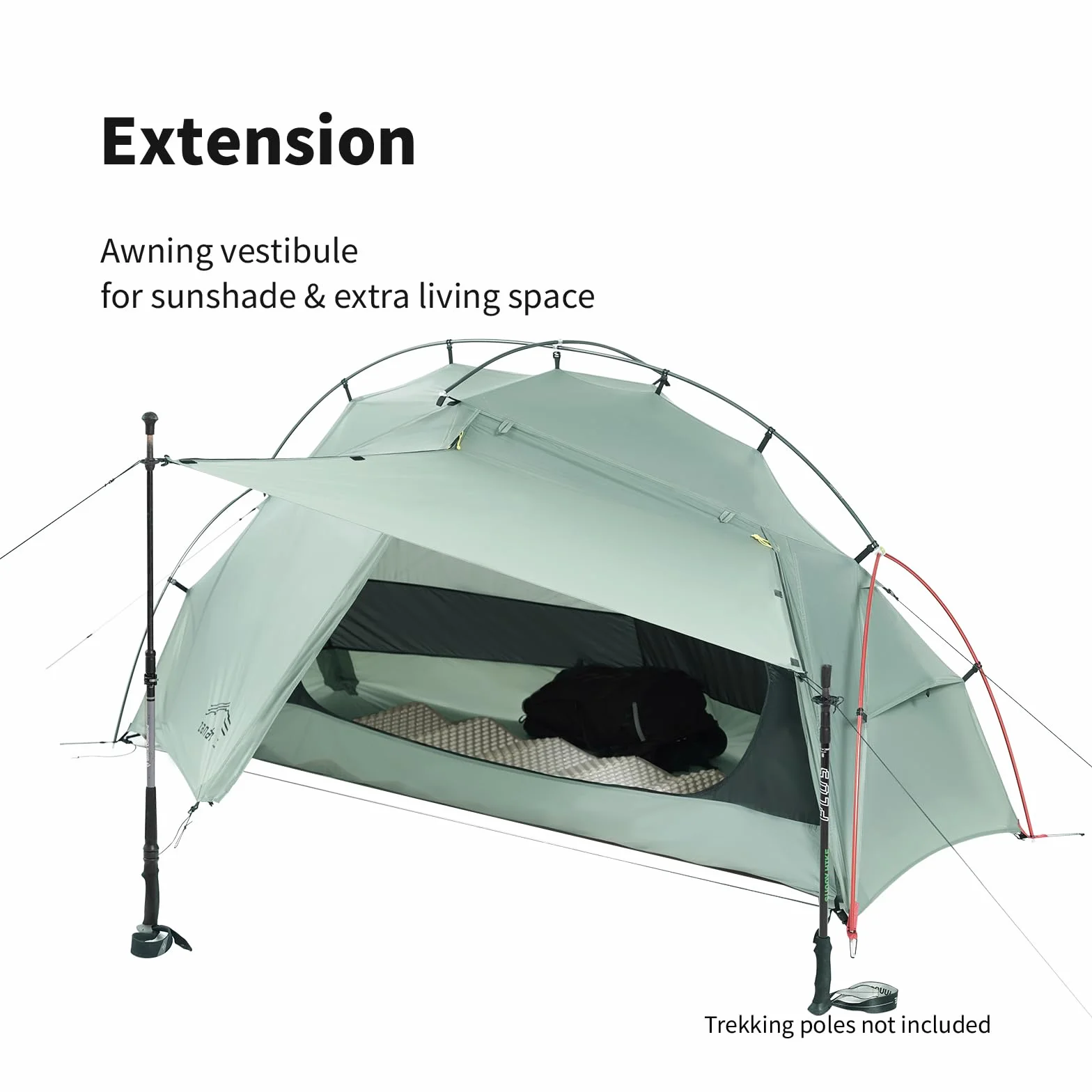 Ultralight 1 Person Backpacking Tent for Camping | 3-Season Waterproof Double-Wall Shelter | Full Aerospace Poles & 5000mm PU Ripstop Nylon with Convertible Vestibule Awning