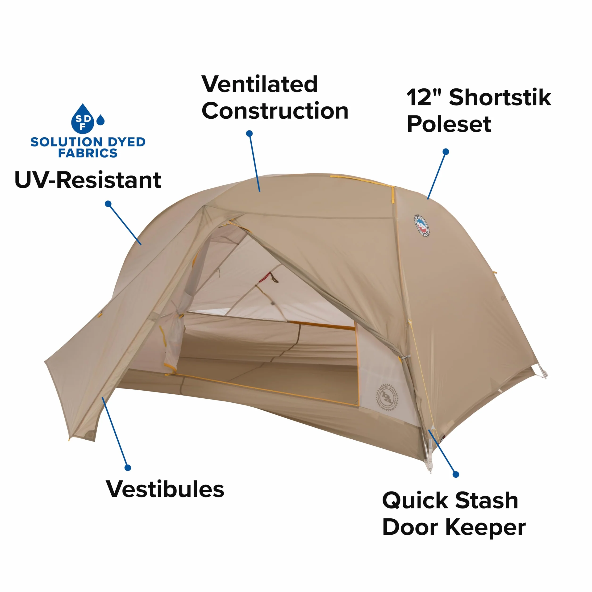 Tiger Wall UL Ultralight Bikepacking Tent with UV-Resistant Solution Dyed Fabric
