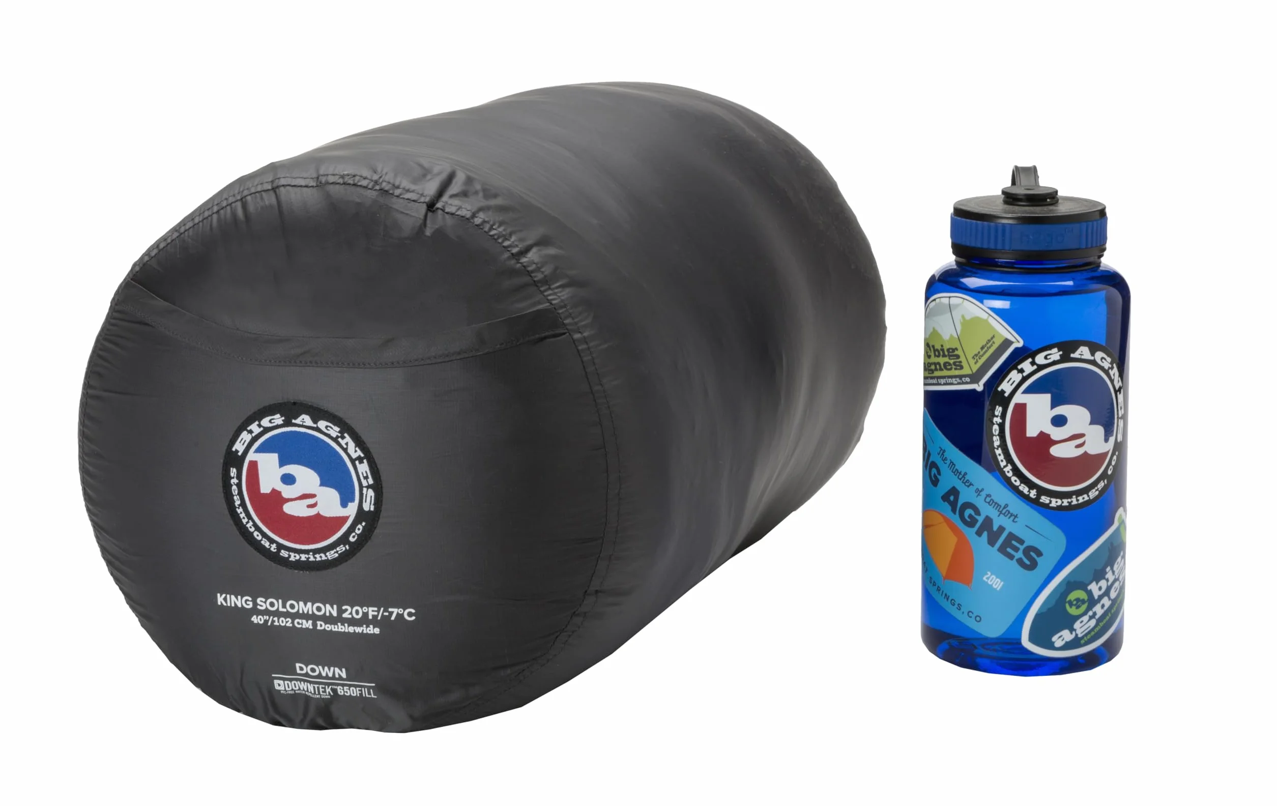 King Solomon - Doublewide Sleeping Bag | 2-person DownTek bag with PadLock attachment, dual-side entry, and a zip-off quilt
