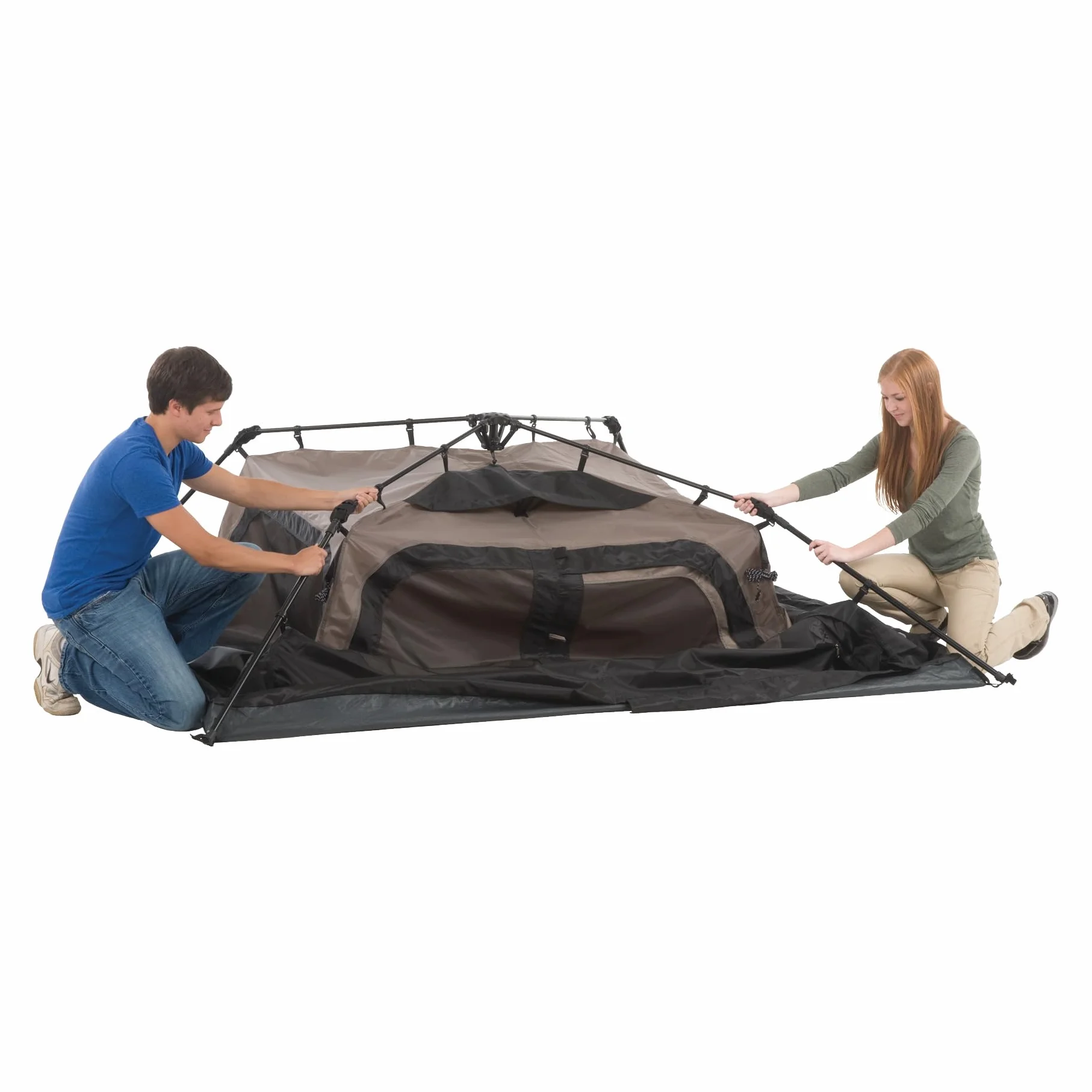 4/6/8/10 Person Instant Camping Tent with 1-Minute Setup, Large Family Tent with Pre-Attached Poles, Air Vent, & Carry Bag, Sets Up in About 60 Seconds
