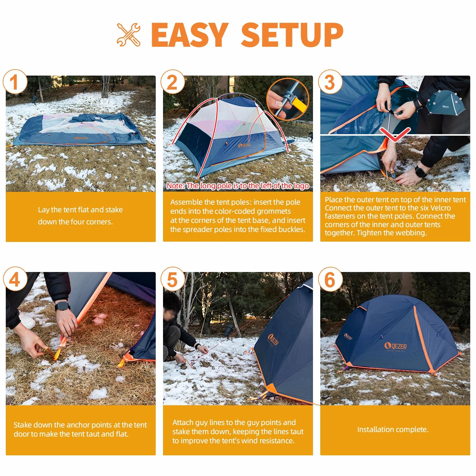 Ultralight Backpacking Tent, Waterproof Camping Tent for Hiking | Ultralight Backpacking Design, Waterproof PU3000mm Fly, PU5000mm Floor, Spacious Interior, 7001 Aluminum Poles, Easy Setup