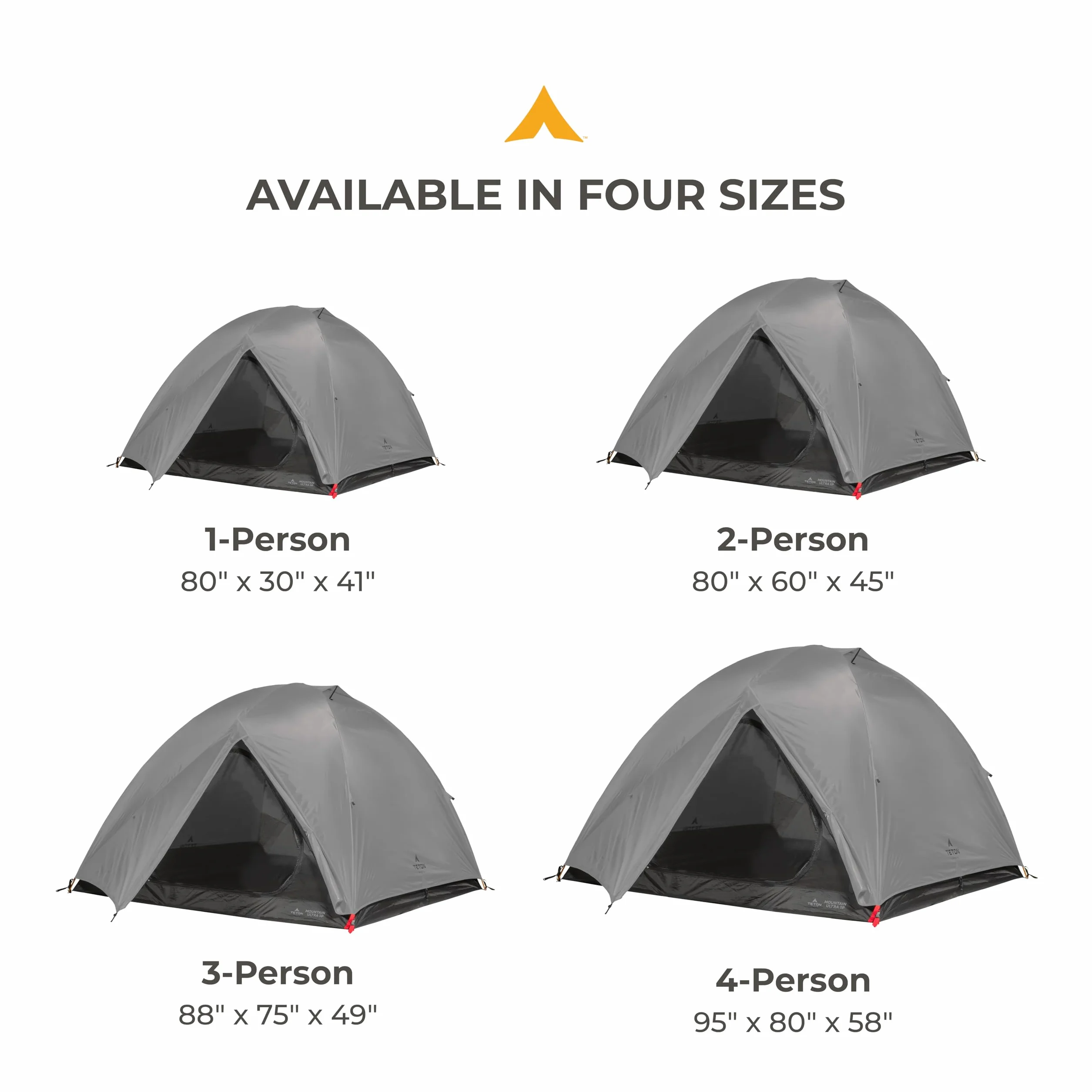 Mountain Ultra Tents, 1-4 Person Backpacking Tent, Lightweight, Perfect for Camping, Hiking and Backpacking – Waterproof and Built to Last