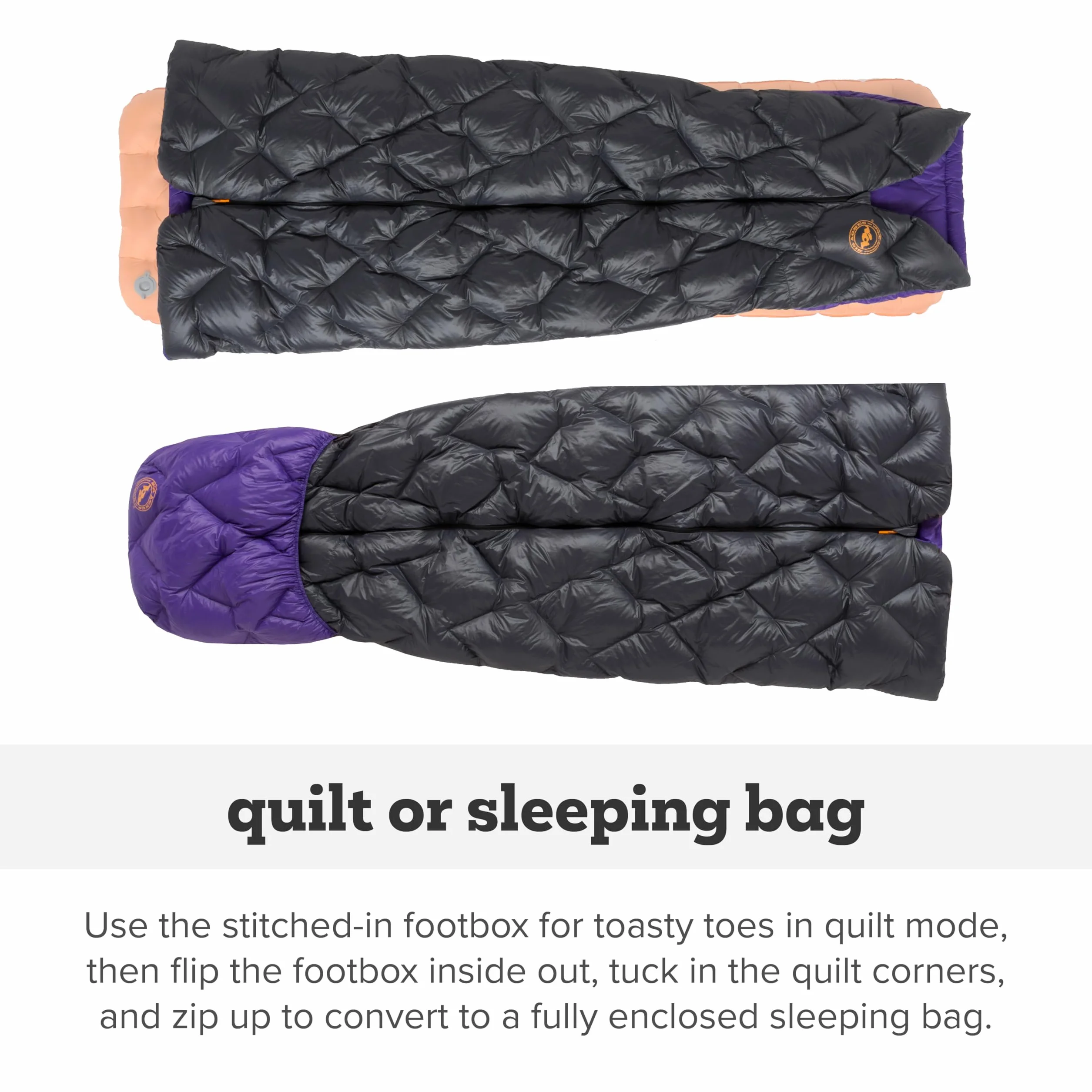 Fly Creek UL - Sleeping Bag and Quilt | Convertible sleeping bag and quilt with 850-fill down, ultralight design and ergonomic warmth for backpacking