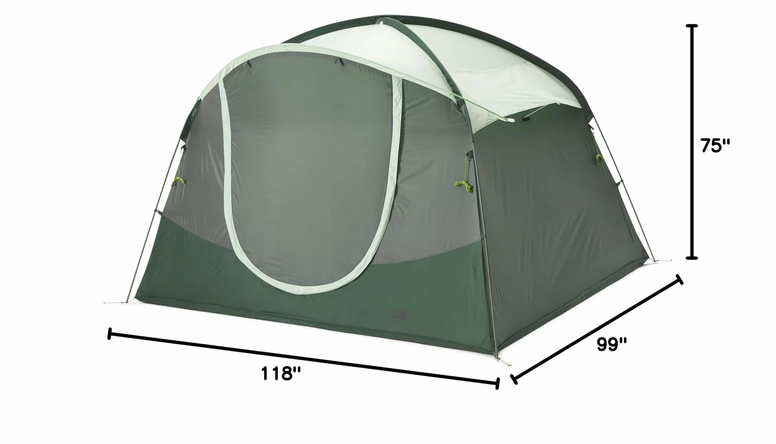 Sequoia Tent | Waterproof Camping Tent, Spacious & Easy to Set Up, Front & Back Zipper Doors, Side Windows