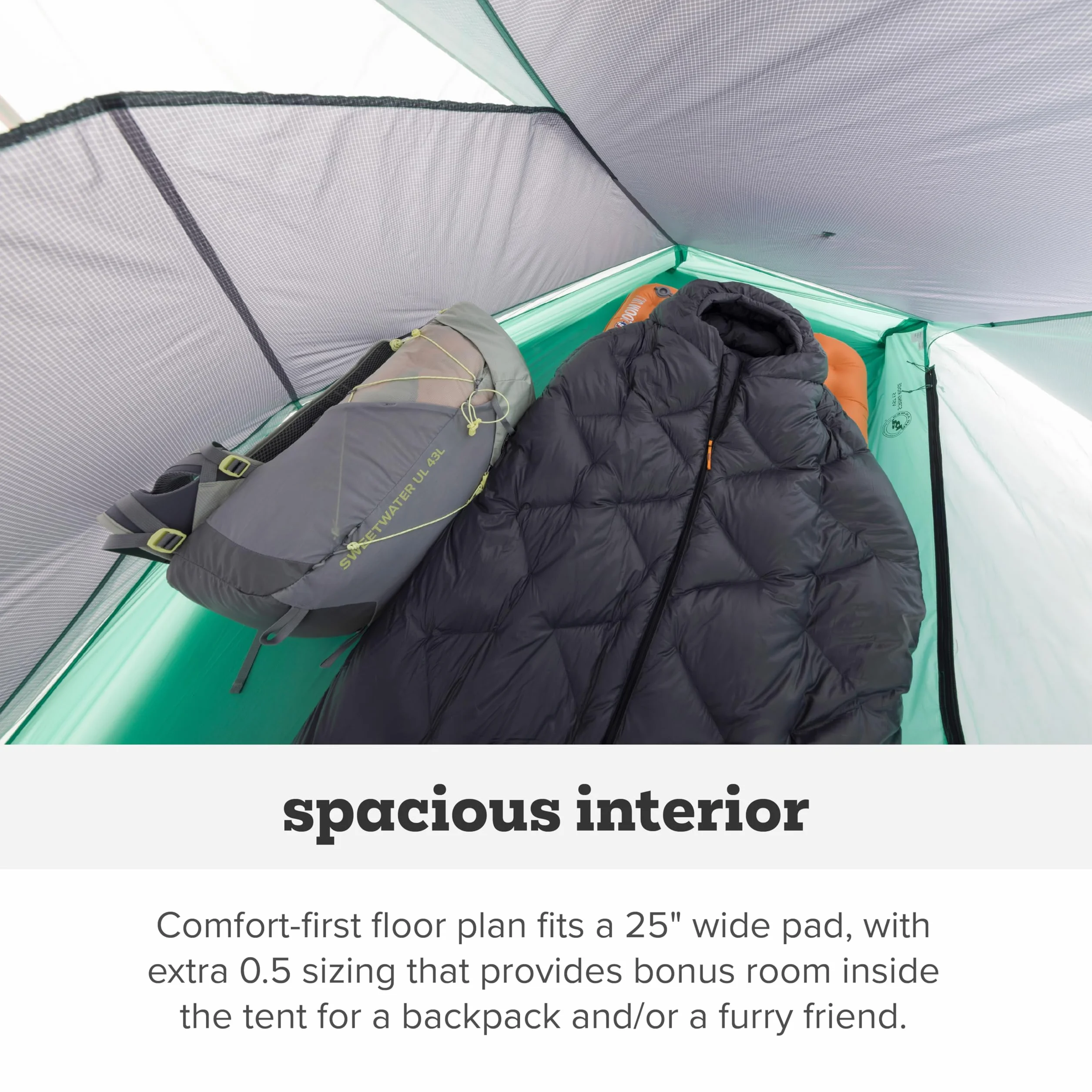 String Ridge VST - Trekking Pole Backpacking Tent | Premium ultralight 3-season waterproof tent with fabric, hybrid ventilation, and extra interior space