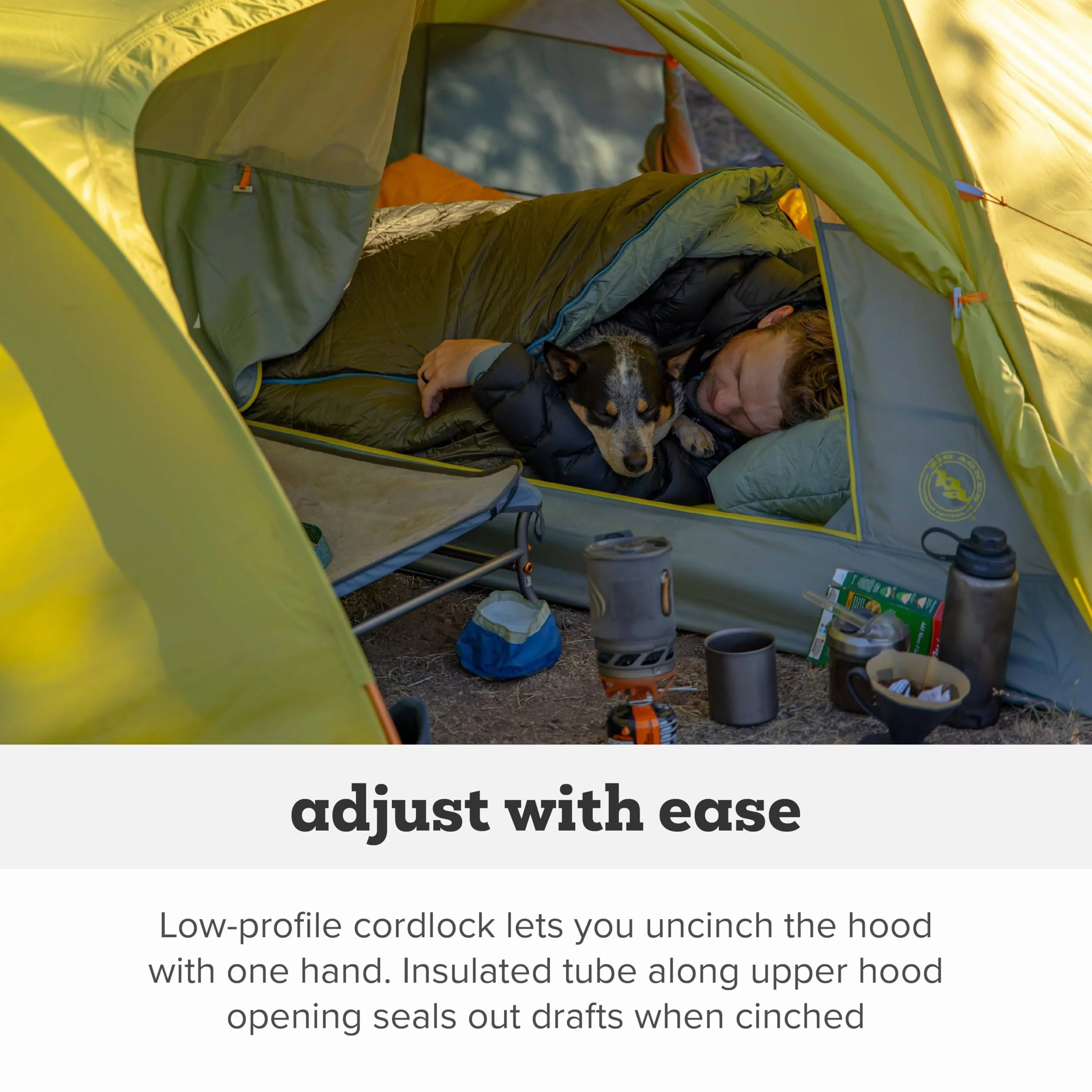 Anthracite - Sleeping Bag | Lightweight, compact 3-season mummy bag with contoured hood, draft collar and anti-snag zipper for backpacking