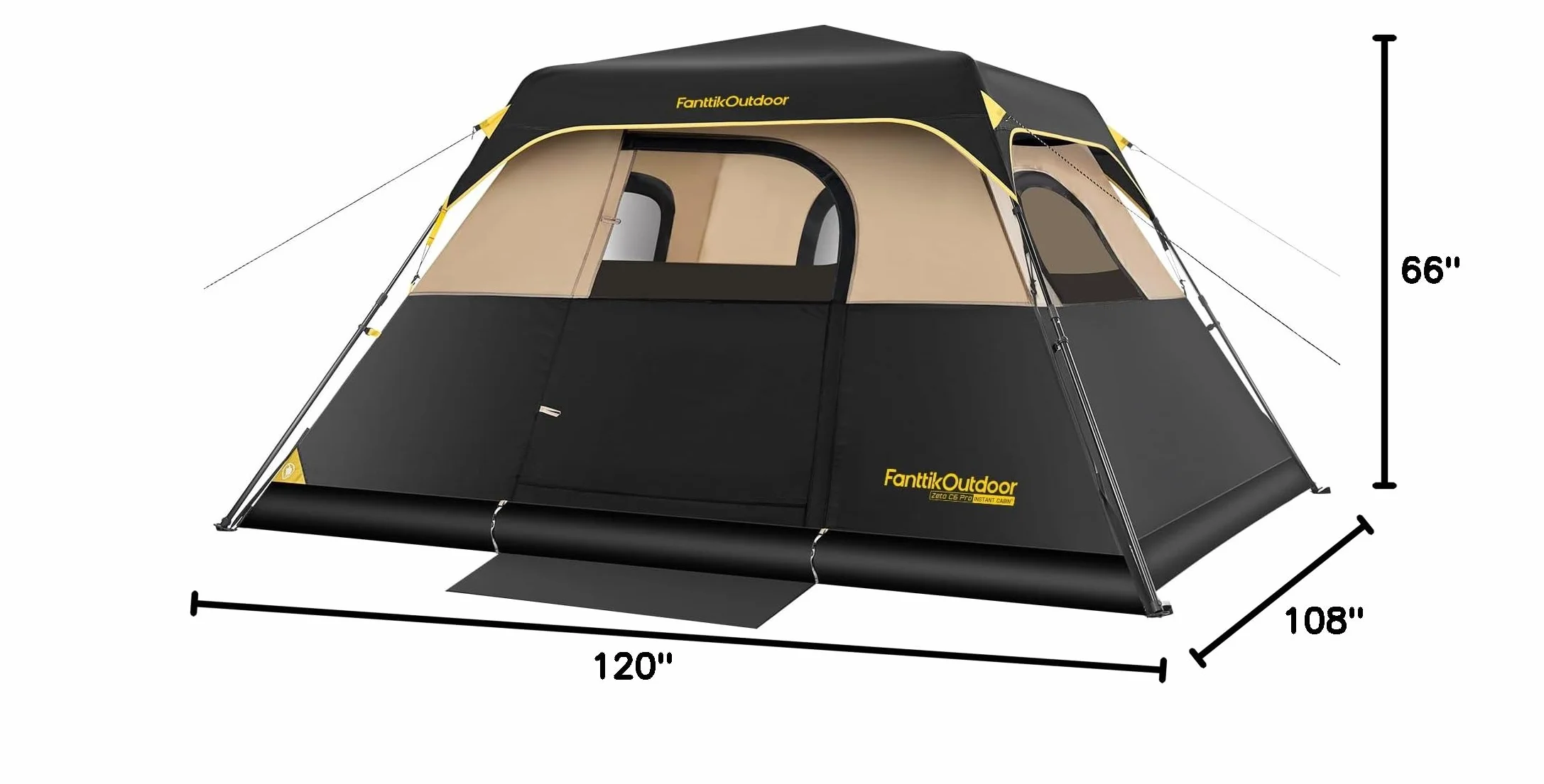 4/6/8/10 Person Instant Tent for Camping Setup in 60s | Camping Tent with Rainfly & Windproof, Portable Instant Cabin Tent with Carry Bag for Family Camping & Hiking