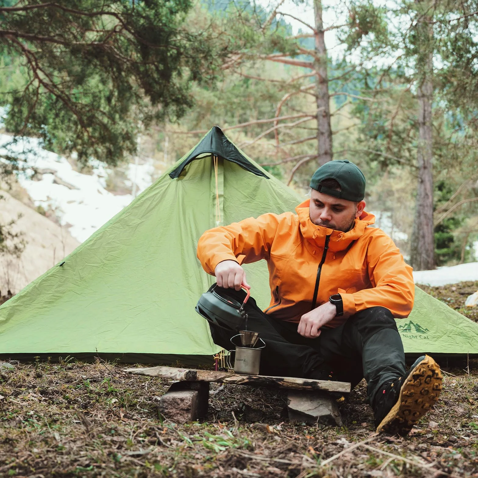 Ultralight Tent 1 Person for Professional Backpacker Hiker 2 LBS Only Lanshan Backpacking Bivvy Ground Tent Heavy Rain Waterproof Trekking Pole Not Included
