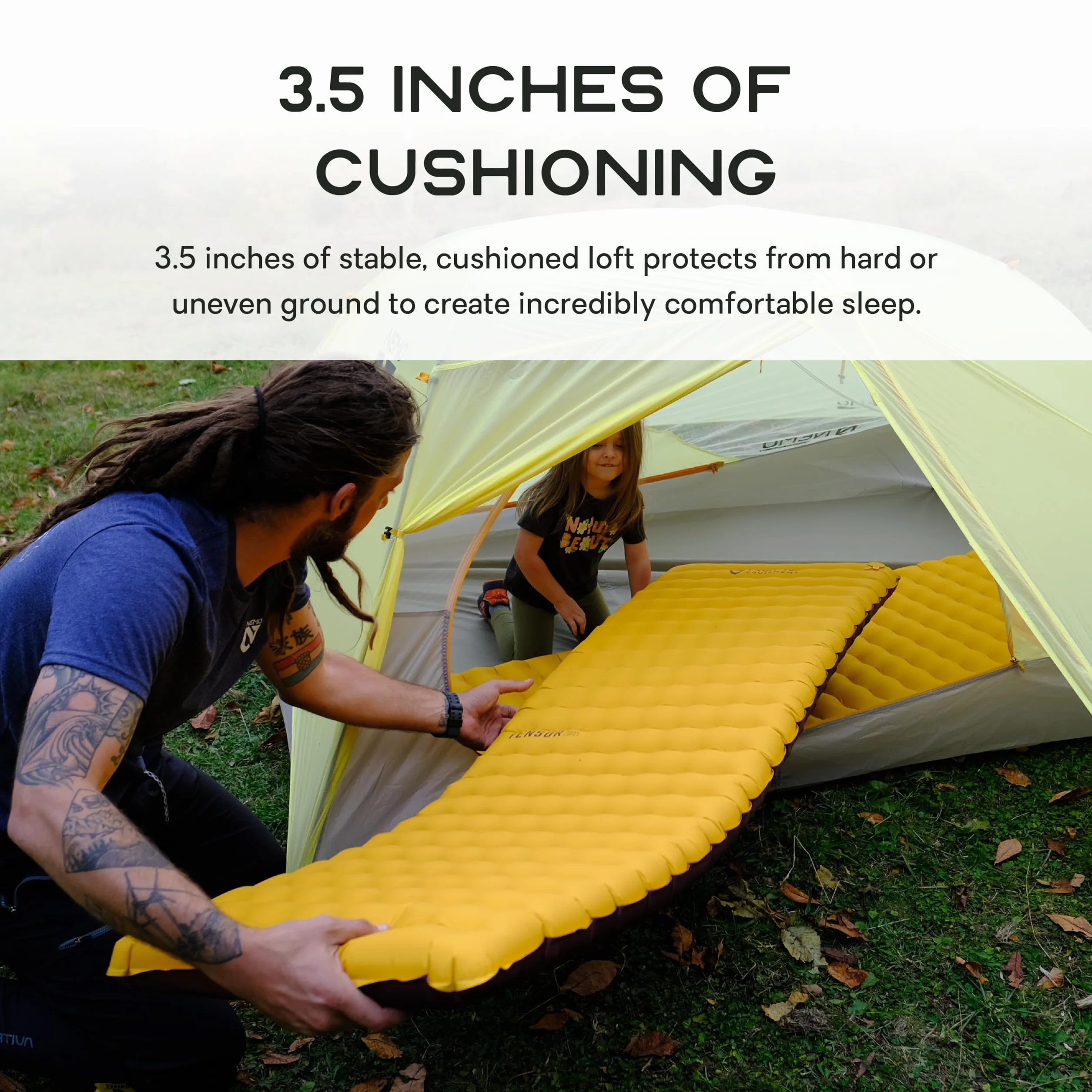 Tensor Trail Sleeping Pad - Mango/Huckleberry - Reg Mummy | Ultralight, Insulated, Inflatable, Warm Weather, Backpacking, Thru-Hiking