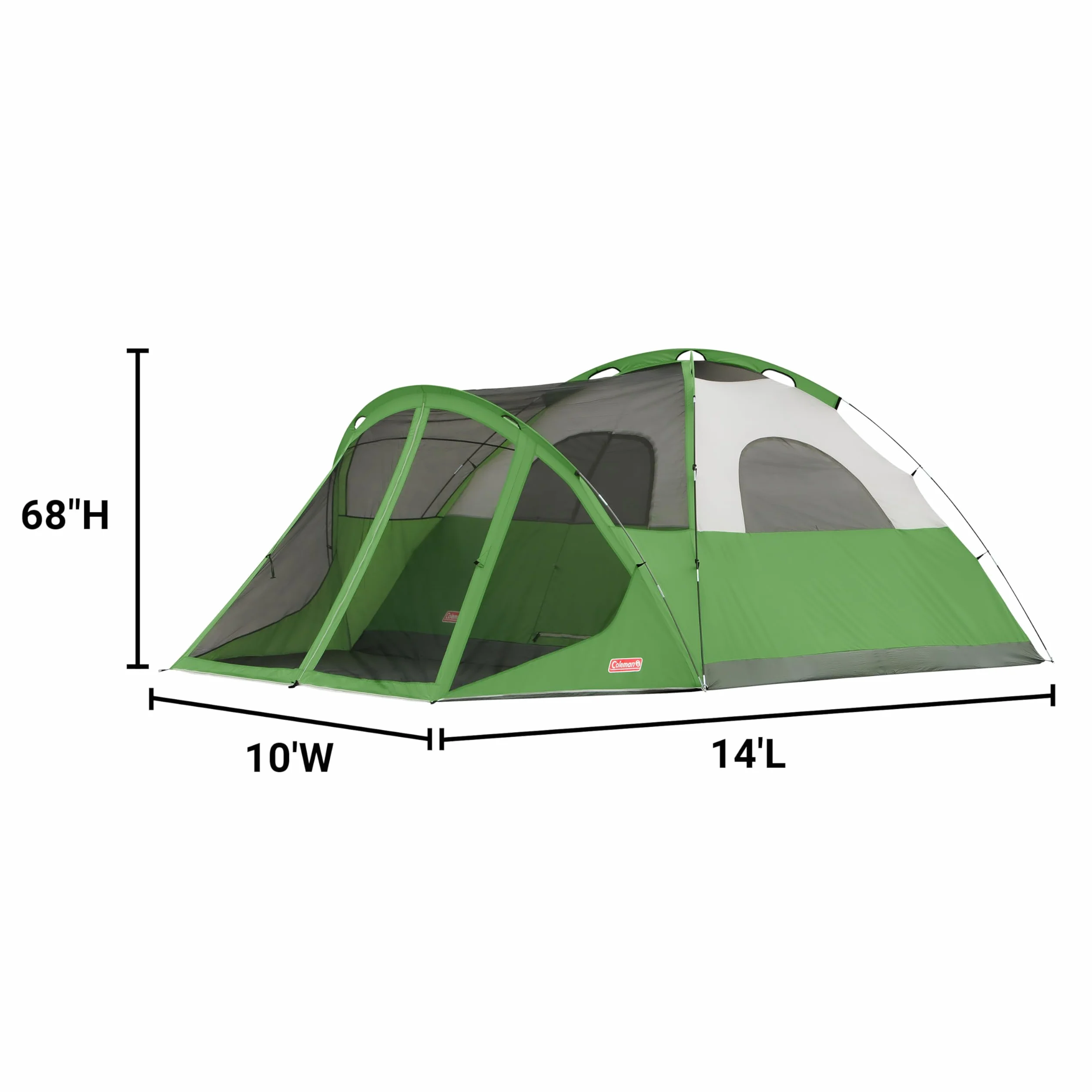 Evanston Tent with Screen Room Weatherproof Tent Sets Up in 15 Mins Included Rainfly & Carry Bag Made of PFAS-Free Materials