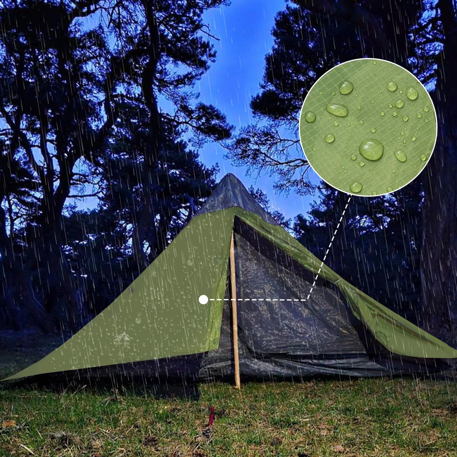Ultralight Tent 1 Person for Professional Backpacker Hiker 2 LBS Only Lanshan Backpacking Bivvy Ground Tent Heavy Rain Waterproof Trekking Pole Not Included