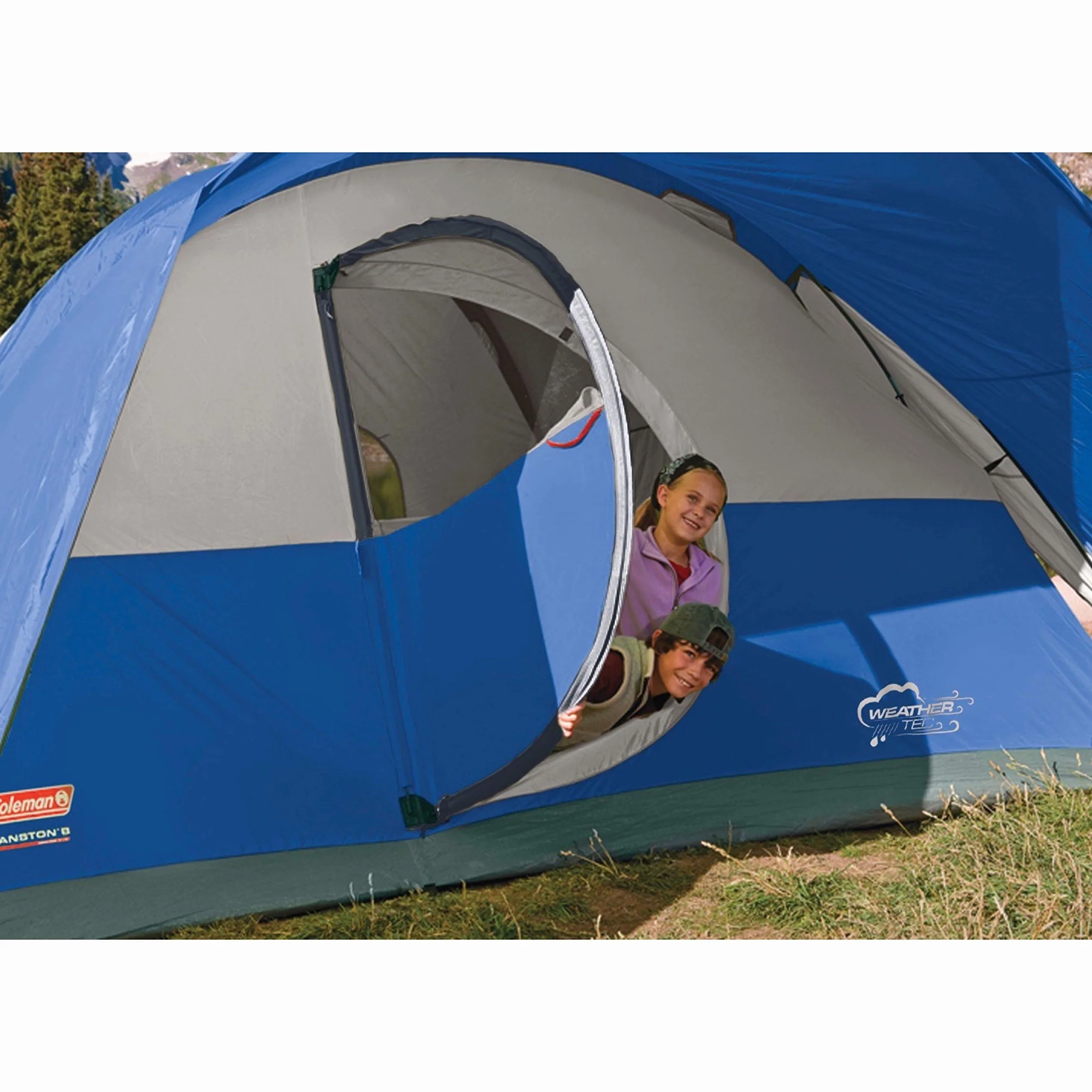 Montana Camping Tent, 6/8 Person Family Tent with Included Rainfly, Carry Bag, and Spacious Interior, Fits Multiple Queen Airbeds and Sets Up in 15 Minutes