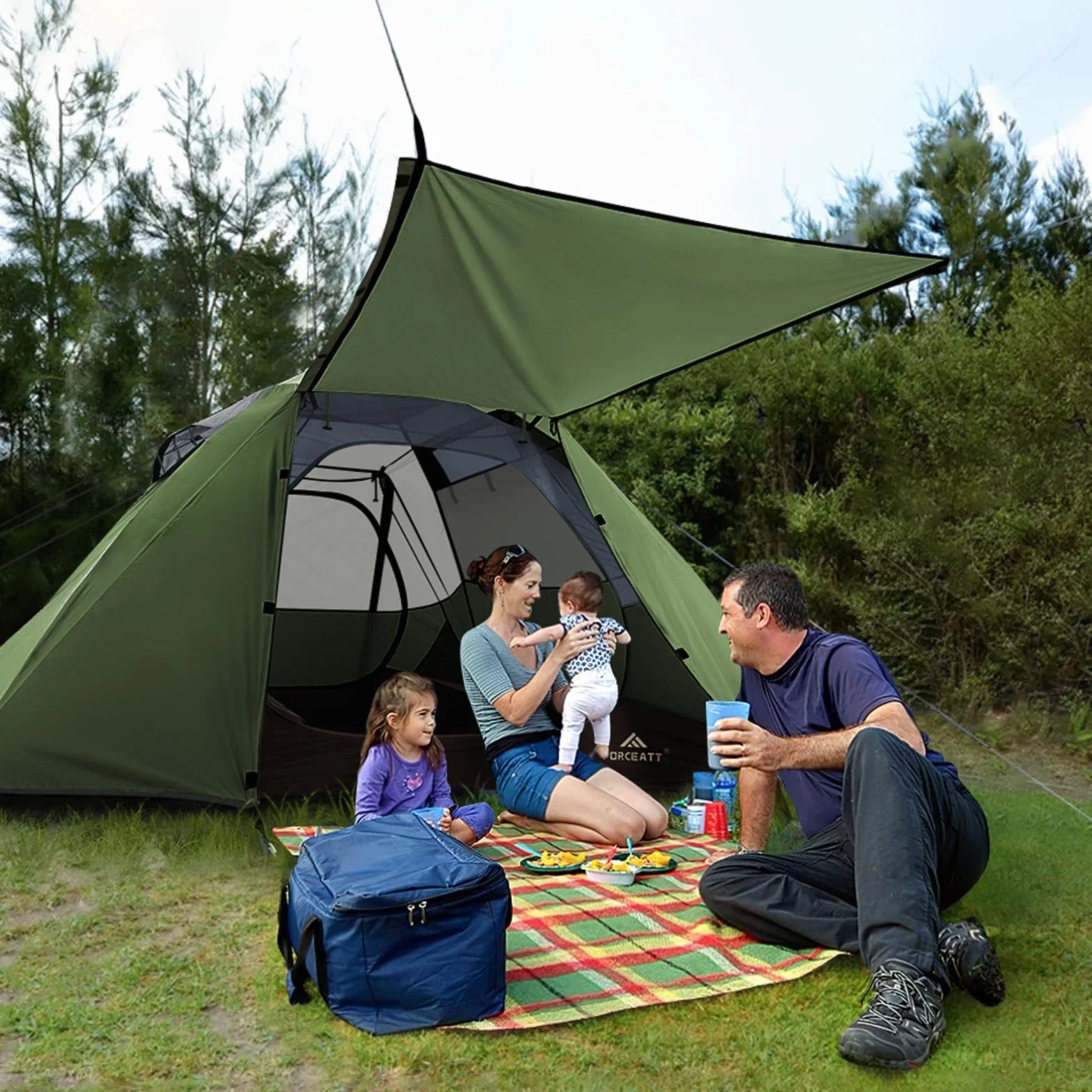 Camping Tent 2/3/4 Person, Professional Waterproof & Windproof Lightweight Backpacking Tent Suitable for Outdoor,Hiking,Camping, Mountaineering and Travel