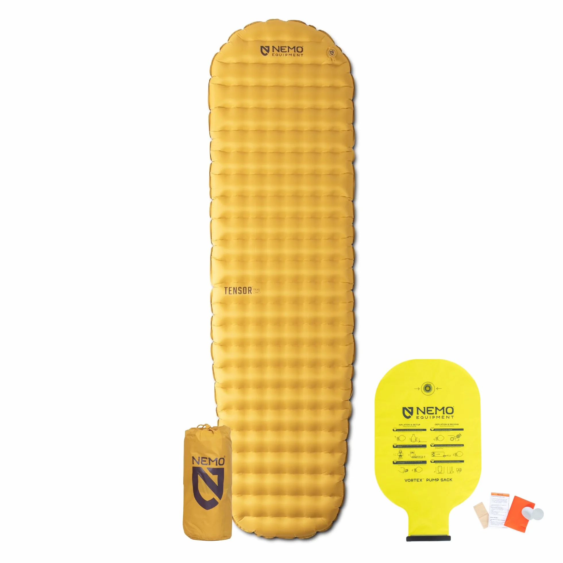 Tensor Trail Sleeping Pad - Mango/Huckleberry - Reg Mummy | Ultralight, Insulated, Inflatable, Warm Weather, Backpacking, Thru-Hiking