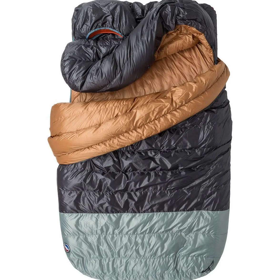 King Solomon - Doublewide Sleeping Bag | 2-person DownTek bag with PadLock attachment, dual-side entry, and a zip-off quilt