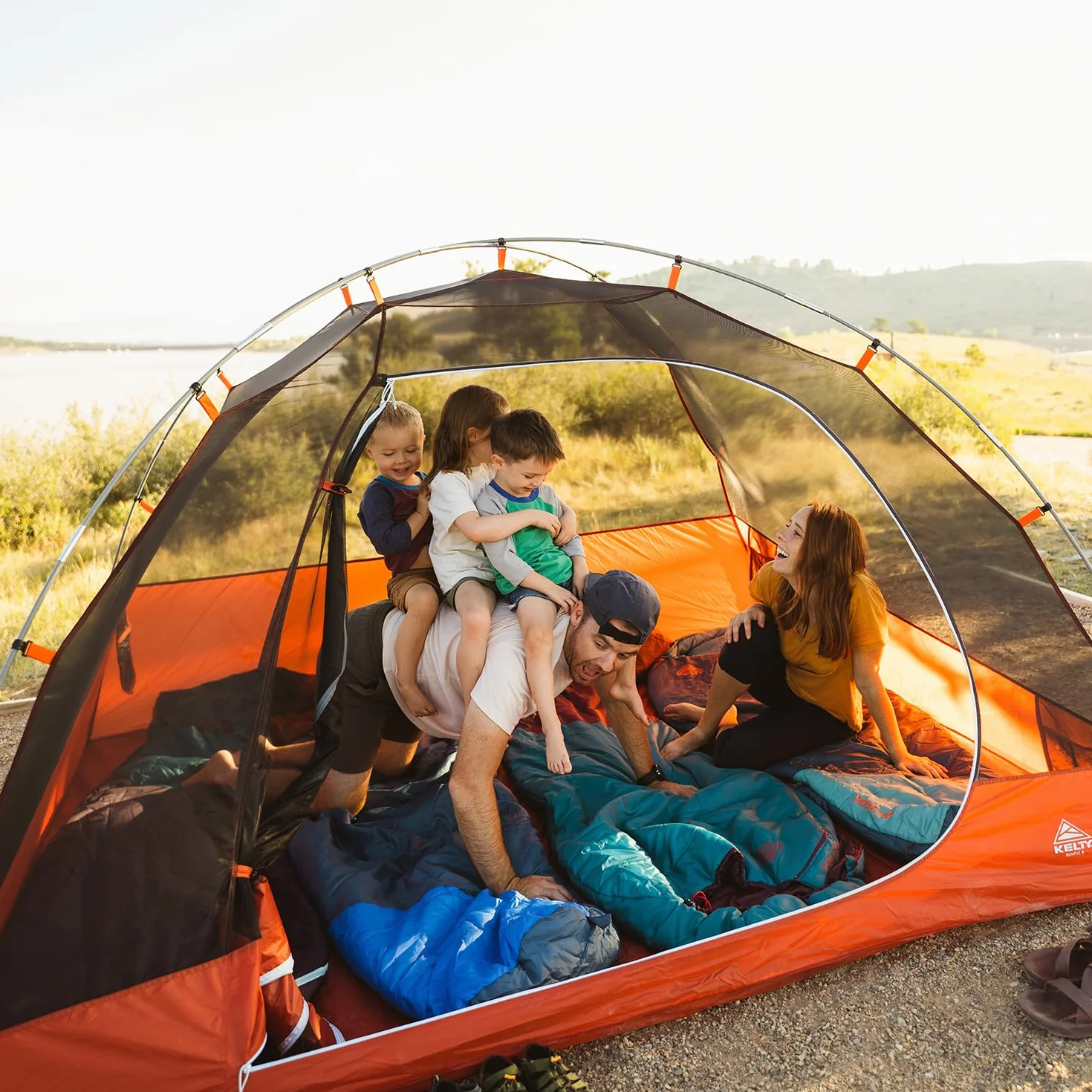 4/6 Person Freestanding Rumpus Tent for Camping, Car Camping, Festivals and Family with Extra Large Vestibule