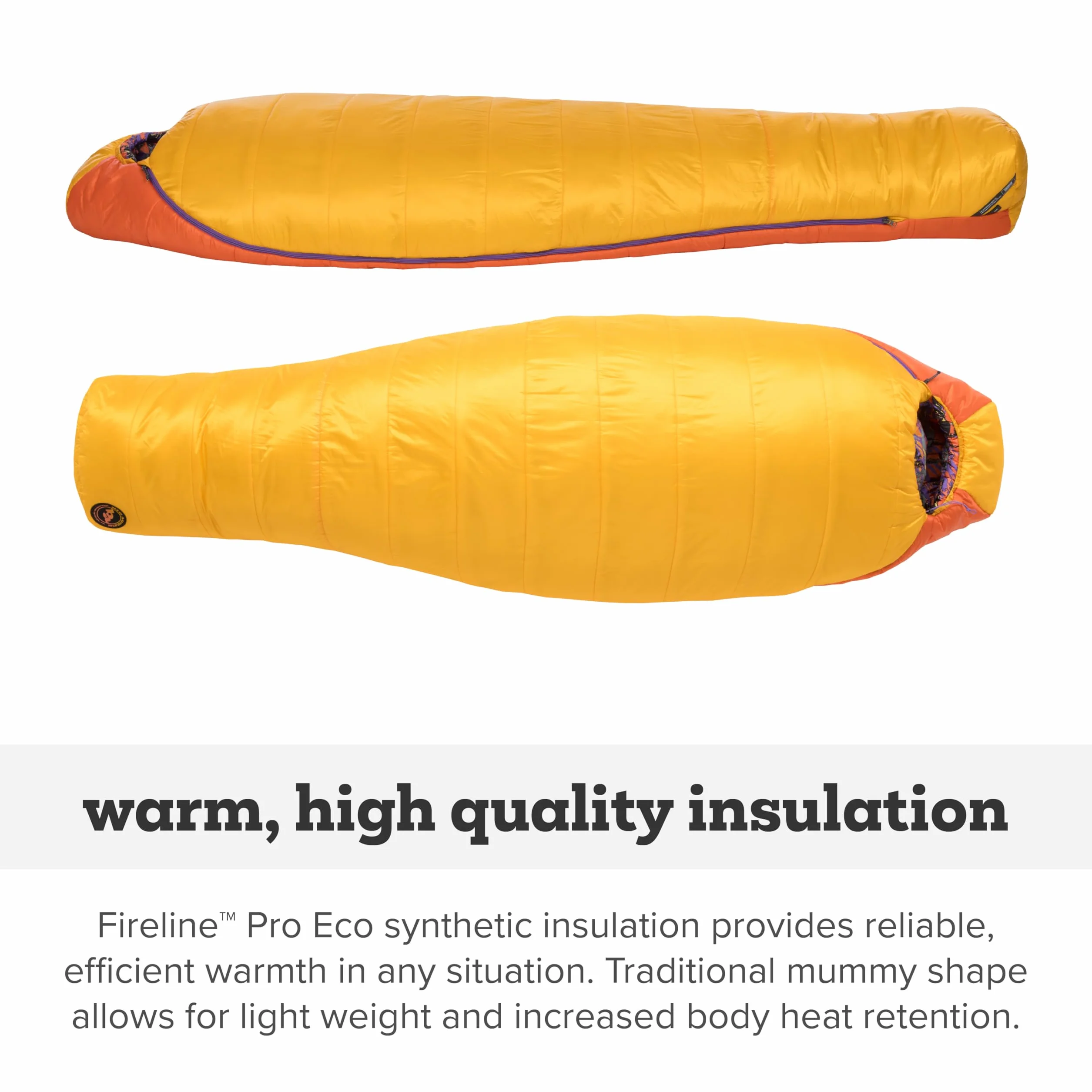 Anthracite - Sleeping Bag | Lightweight, compact 3-season mummy bag with contoured hood, draft collar and anti-snag zipper for backpacking
