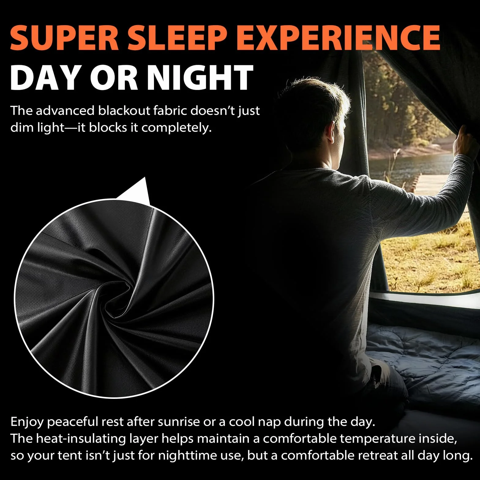 2 Person Blackout Camping Tent, Waterproof 4-Season Easy Setup | Blackout Interior, Lightweight, Snow Skirt, Freestanding Aluminum Poles, Double-Wall, Hiking, Mountaine游戏副本, Weekend Trips