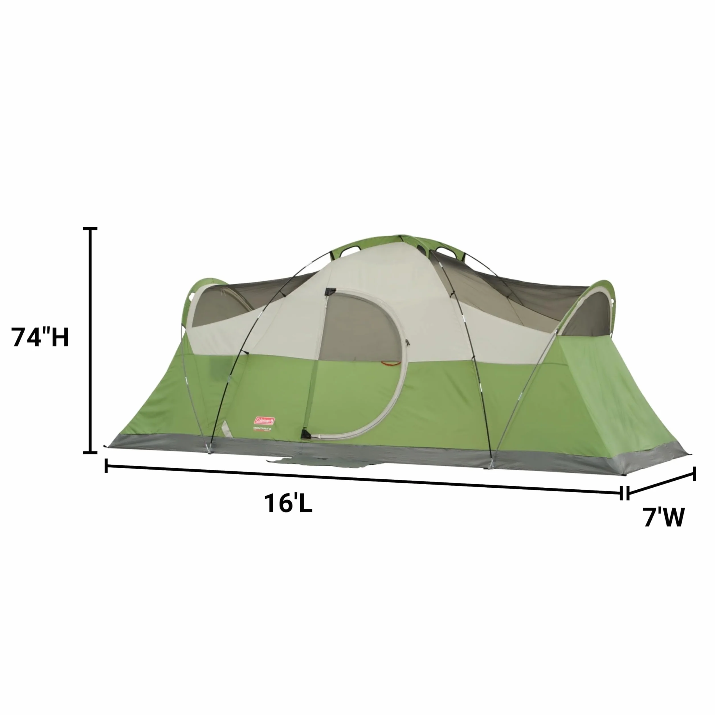 Montana Camping Tent with Rainfly, Weatherproof Family Tent Sets Up in 15 Mins, Fits Multiple Airbeds