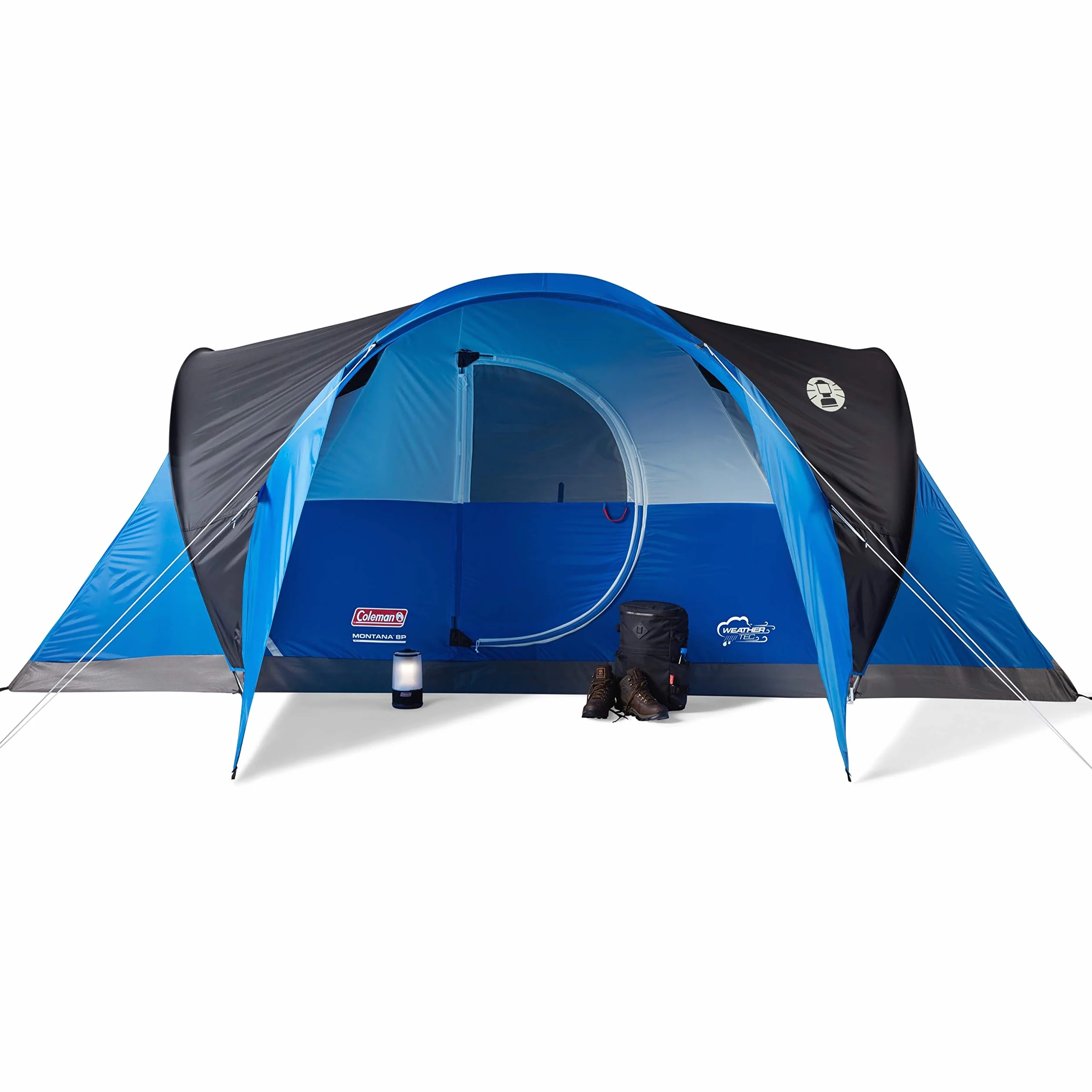 Montana Camping Tent, 6/8 Person Family Tent with Included Rainfly, Carry Bag, and Spacious Interior, Fits Multiple Queen Airbeds and Sets Up in 15 Minutes