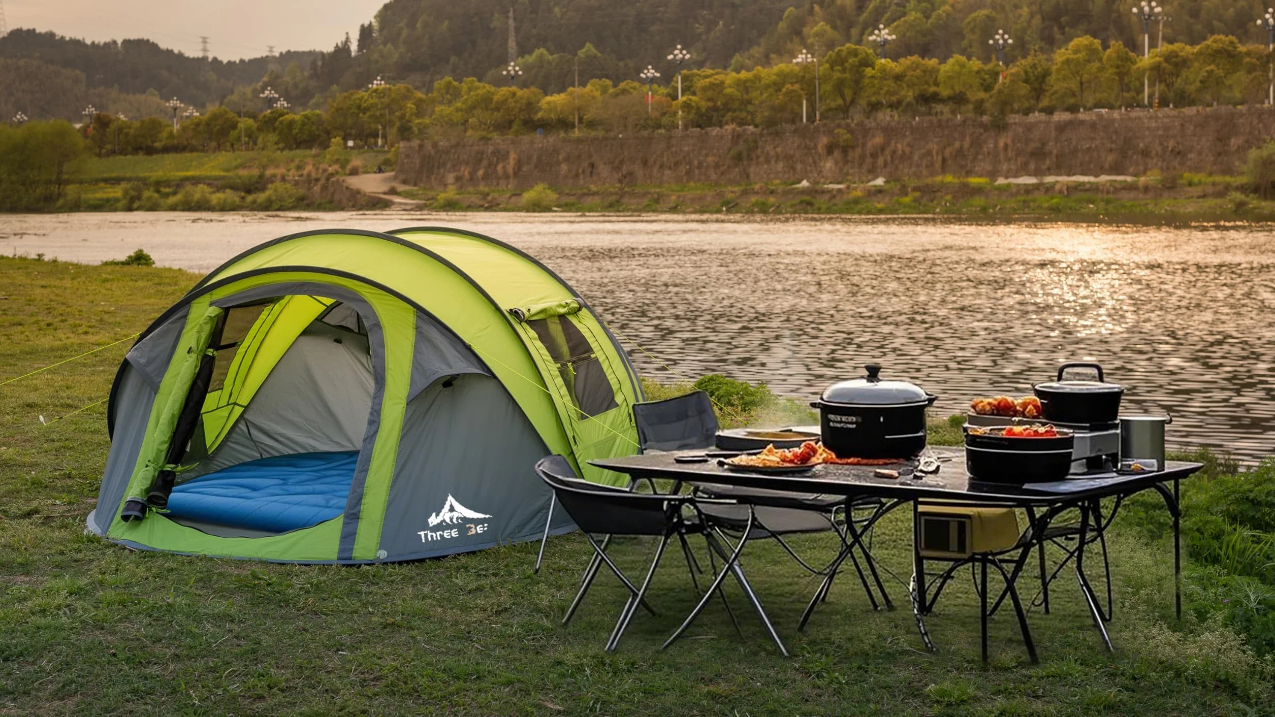 Instant Pop-Up Tent–2 Person Tent with Easy Automatic Setup, Ideal for Camping, Traveling, and Outdoor Adventures. Quick and Convenient Assembly