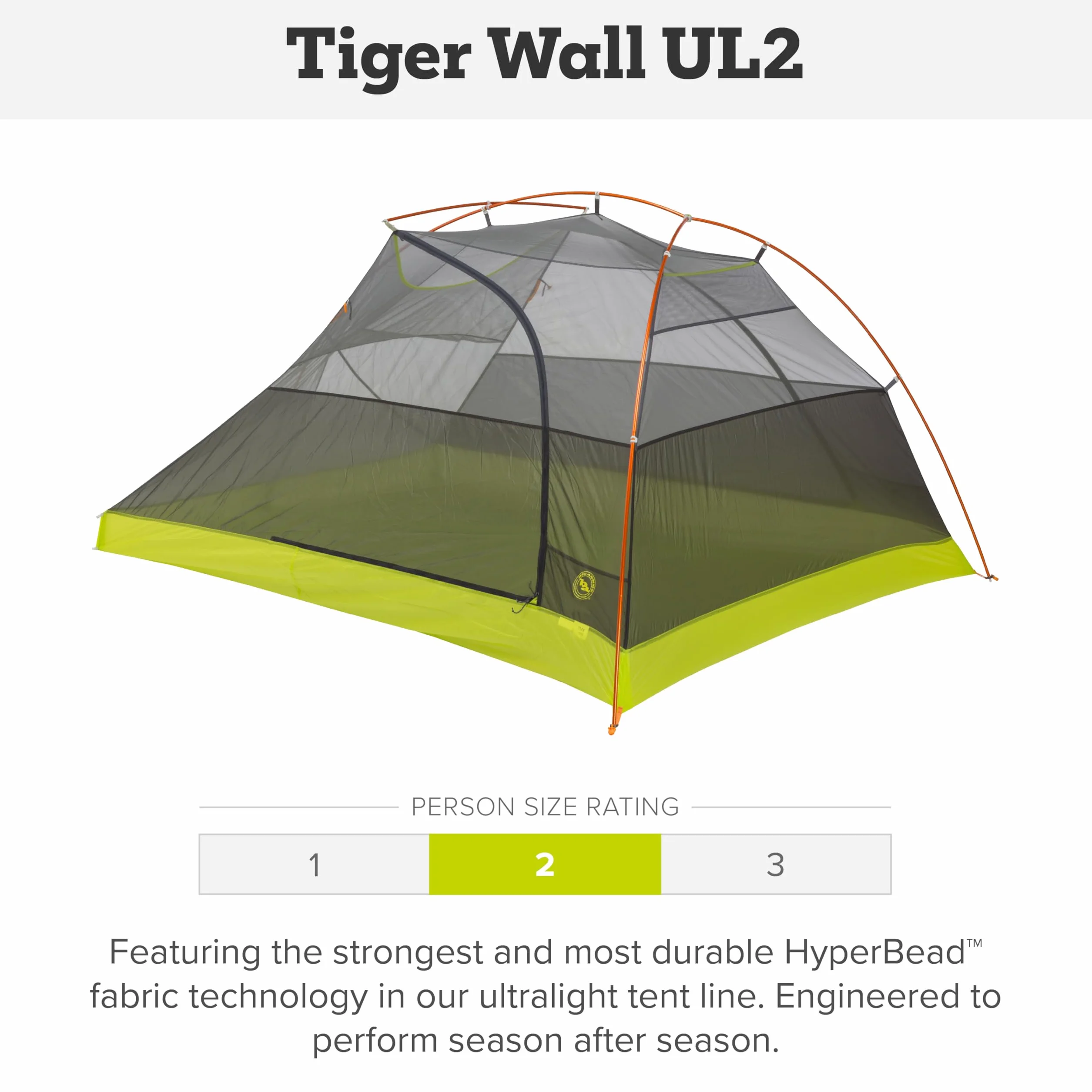 Tiger Wall UL - Ultralight Backpacking Tent | 3-season semi-freestanding design with side-entry doors and roomy vestibules for camping