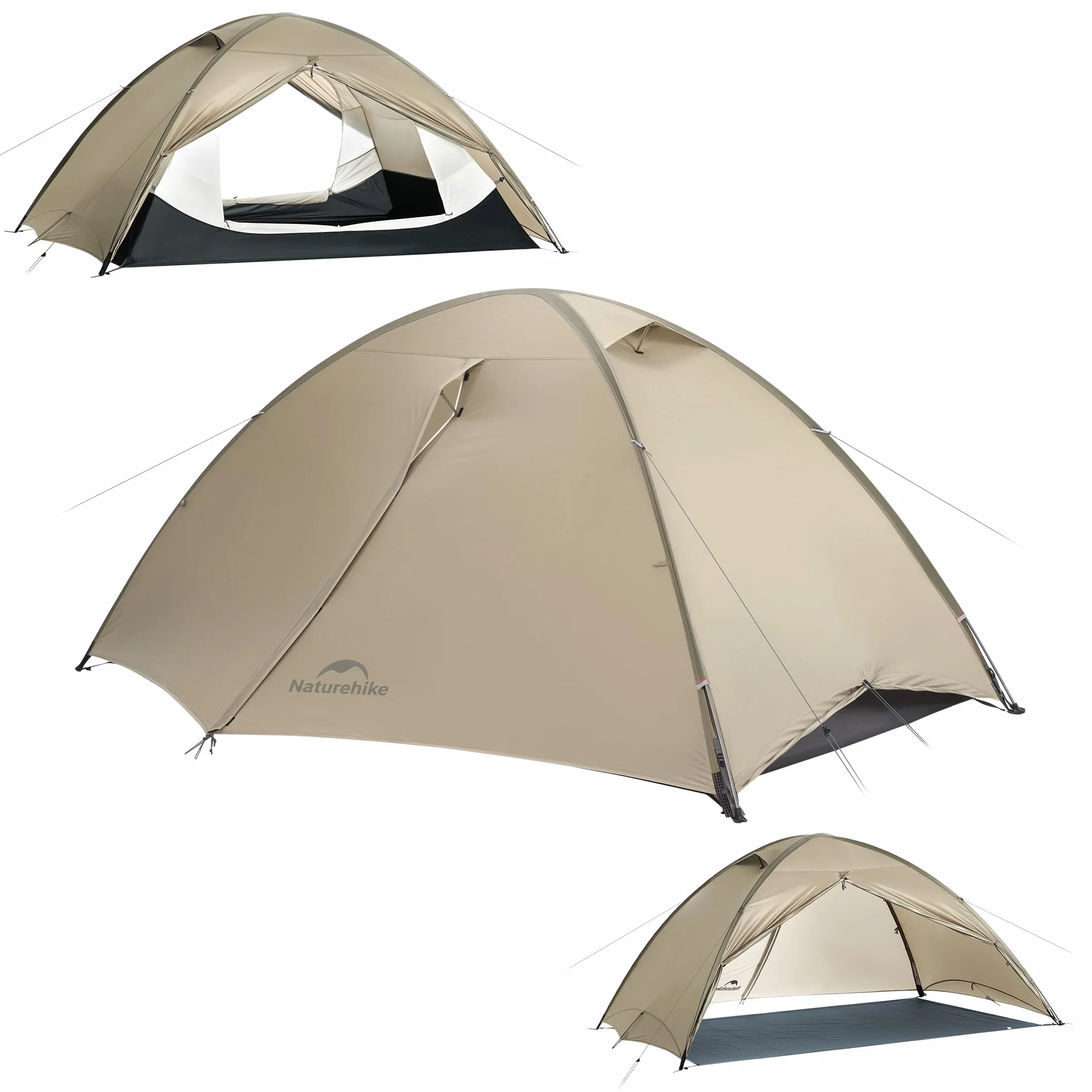 Giling 1/2 Person Backpacking Tent 4 Season Lightweight Tent for Hiking & Bikepacking Easy Setup 3000mm Waterproof Ultralight CampingTents for Outdoor Cycling