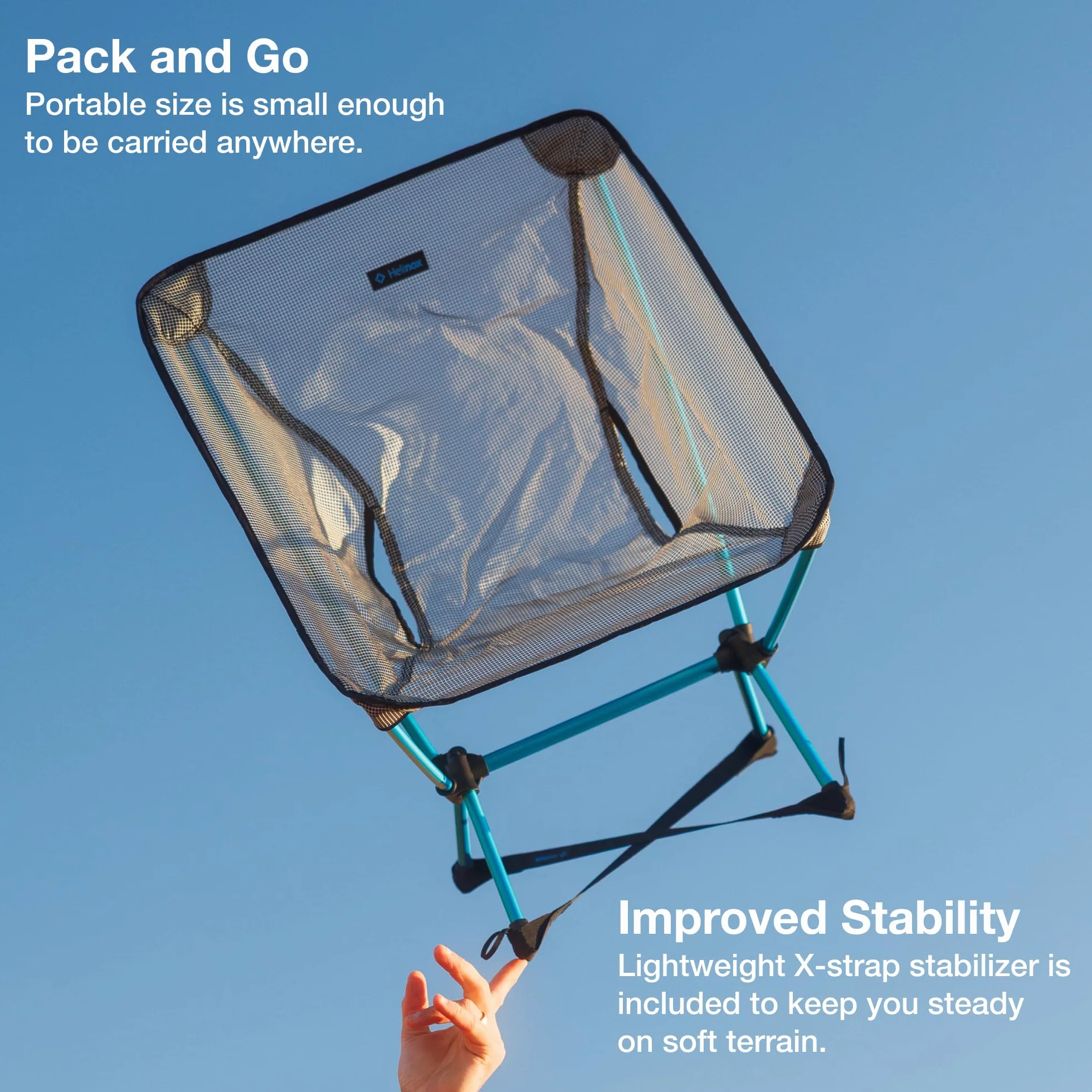 Chair Zero LT, 1.12 lbs Lightweight Camping Chair, Durable Ripstop, Compact Size, Portable and Packable Seat, Strong and Ultralight Frame, Backpacking Travel Essential, Melon