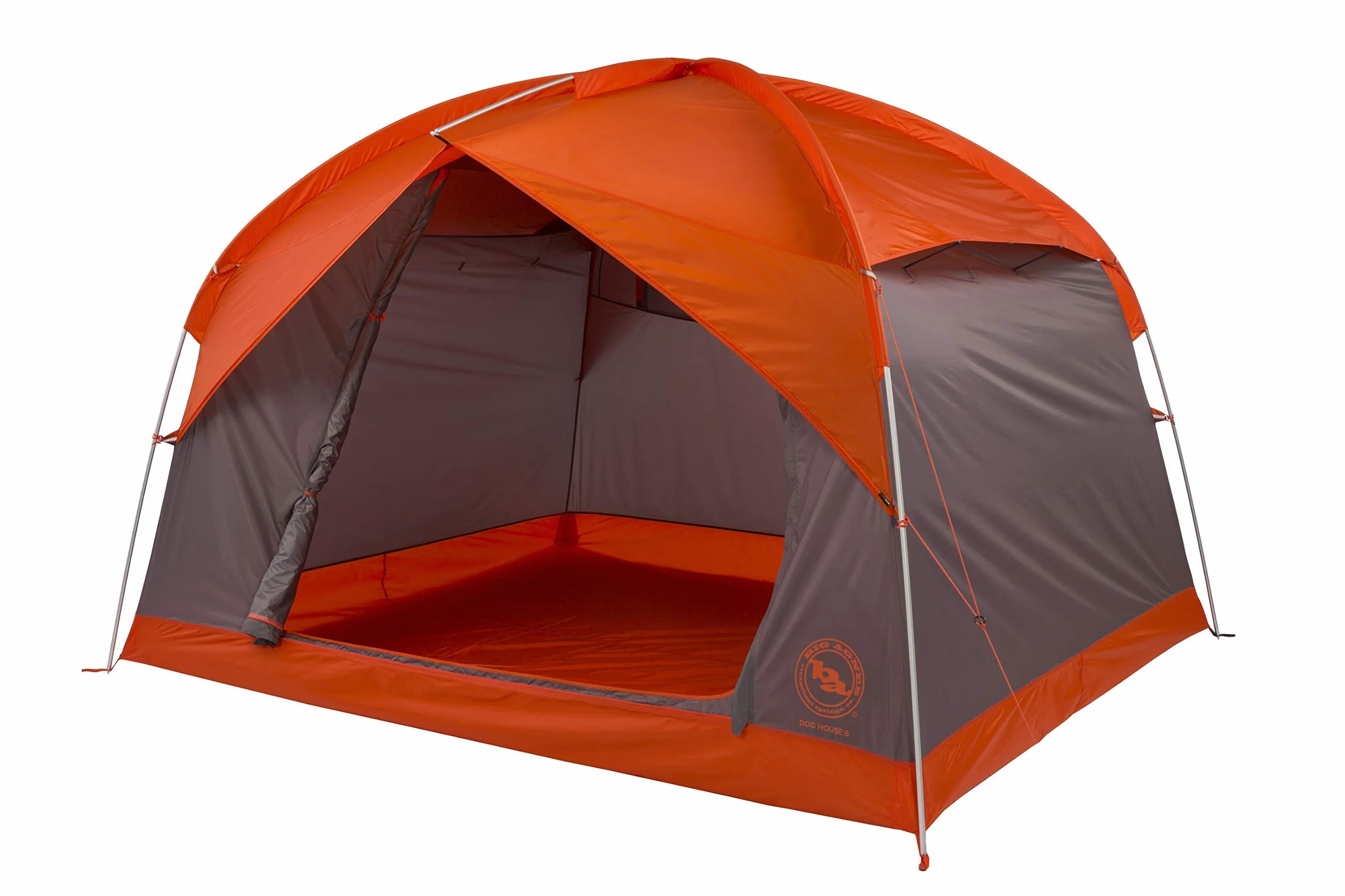 Dog House 6 Tent: 6-Person 3-Season, Orange/Taupe/Eggplant, One Size