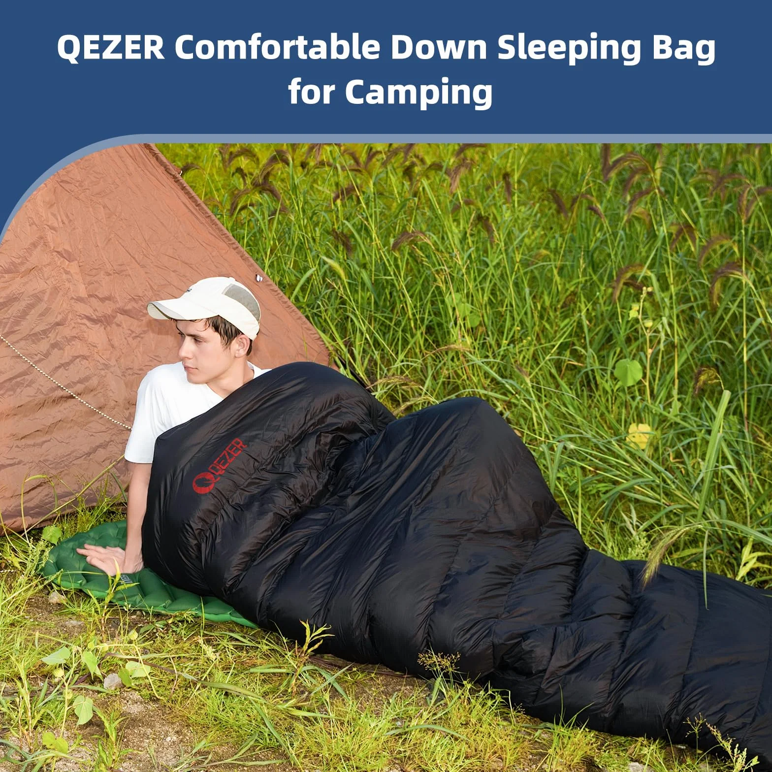 Down Sleeping Bag for Adults, 620 Fill Power Backpacking | 0 Degree Cold/Warm Weather, 620 Fill Power Down, Ultralight Carry, Pouch Included, Camping Hiking Backpacking