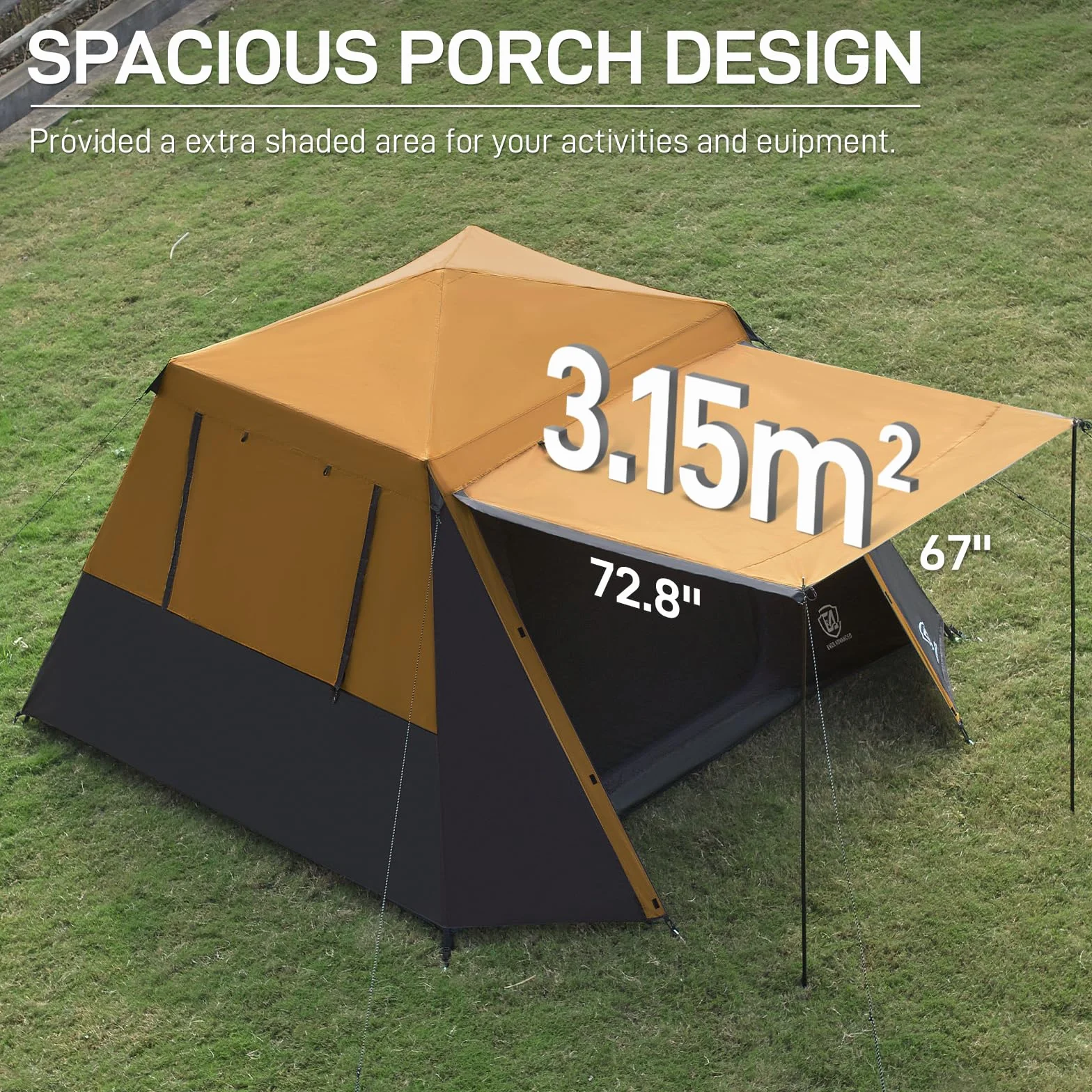 Blackout 6 Person Camping Tent, Instant Cabin Tent for Family with Vestibule and Large Mesh Windows, 60s Easy Setup, Double Layer, Water-Resistant