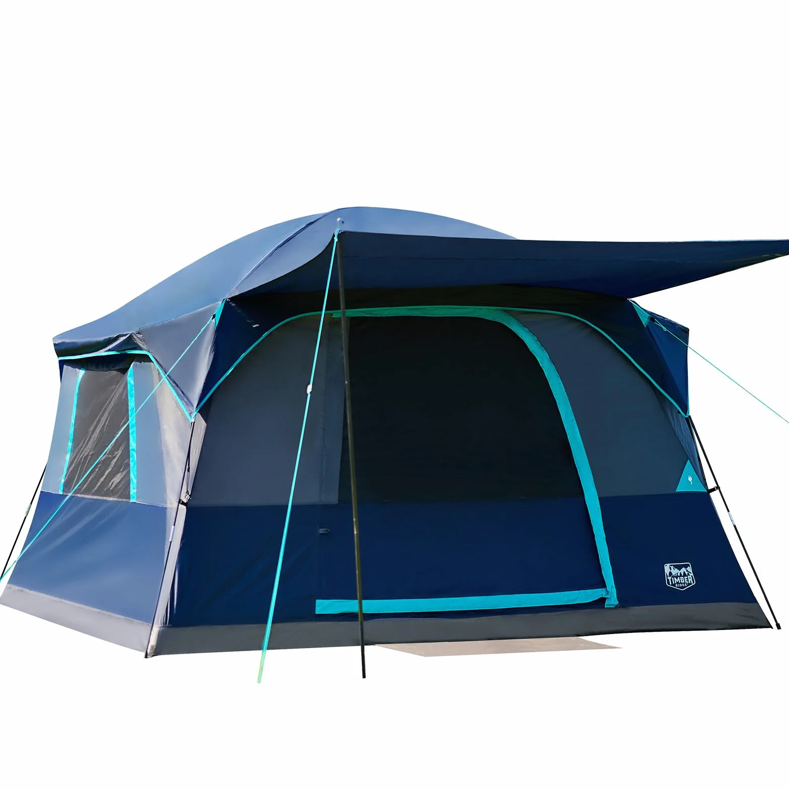 6 Person Camping Tent, Large Family Tents Cabin Tent with Vestibule and Storage Pockets, Waterproof PU2000mm Tent for Camping Accessories
