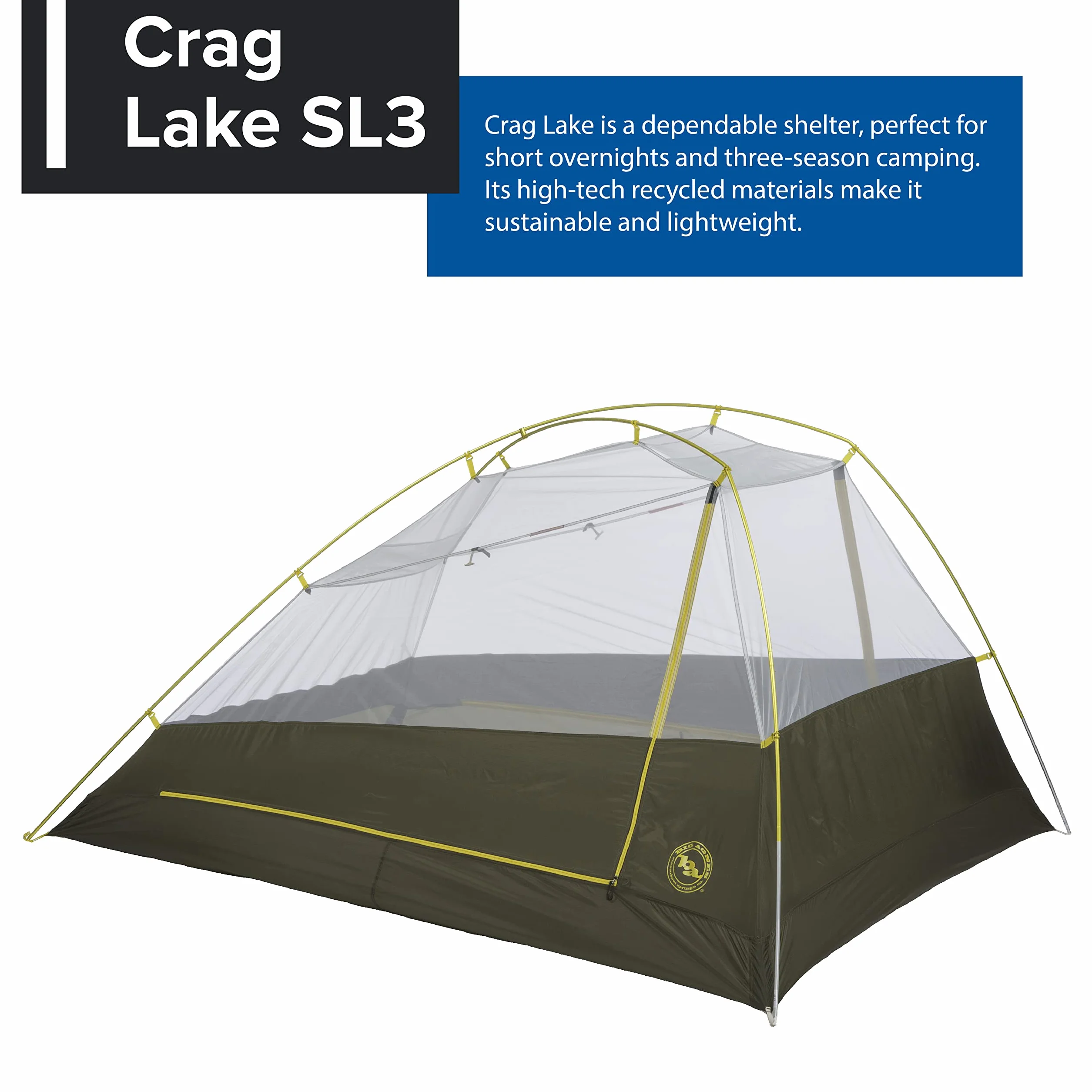 Crag Lake SL2 & SL3 | Three Season, Freestanding, Sustainably-Produced Superlight Tent