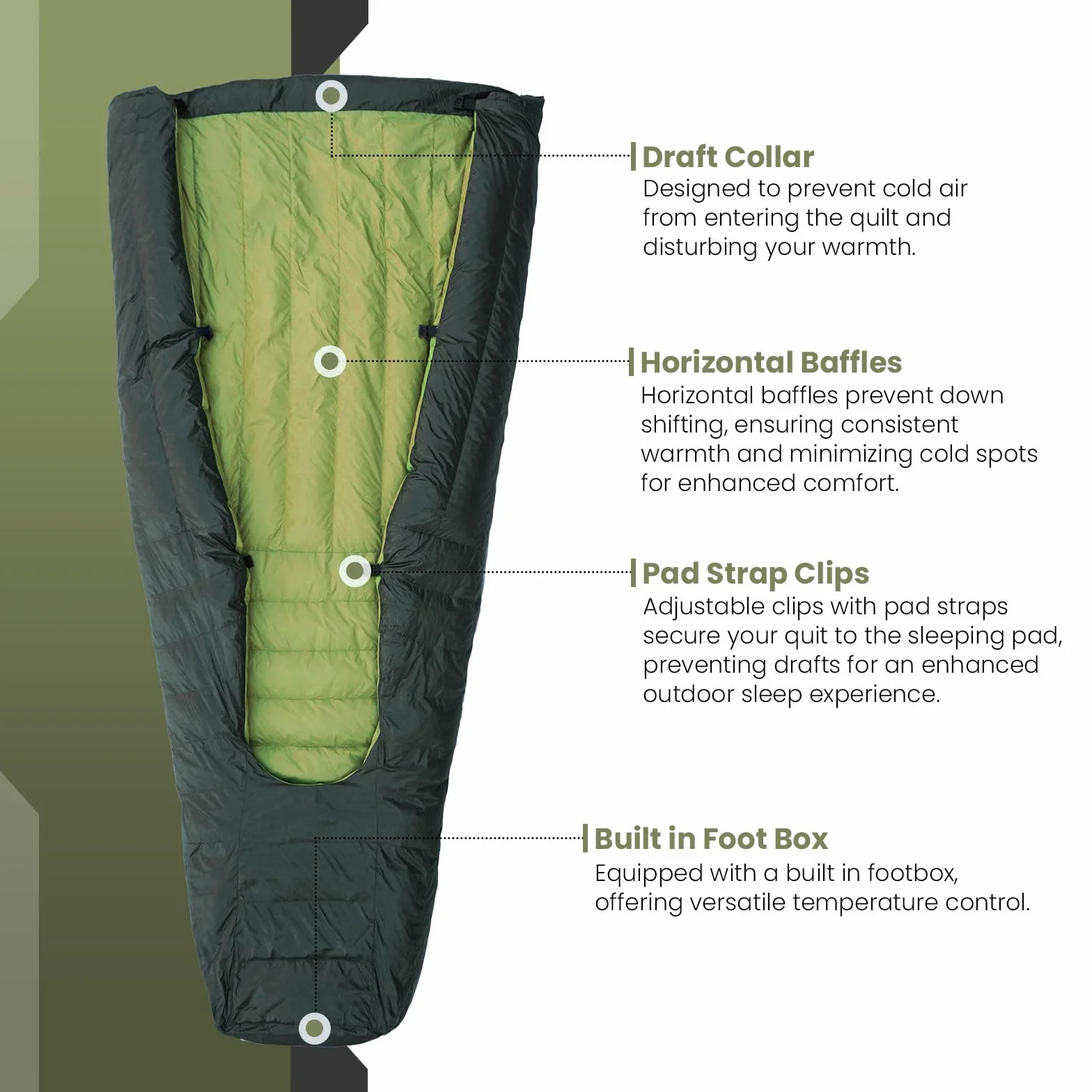 Ultralight Sleeping Bag Top Quilt 850 Down Ultralight Backpacking Camping Blanket