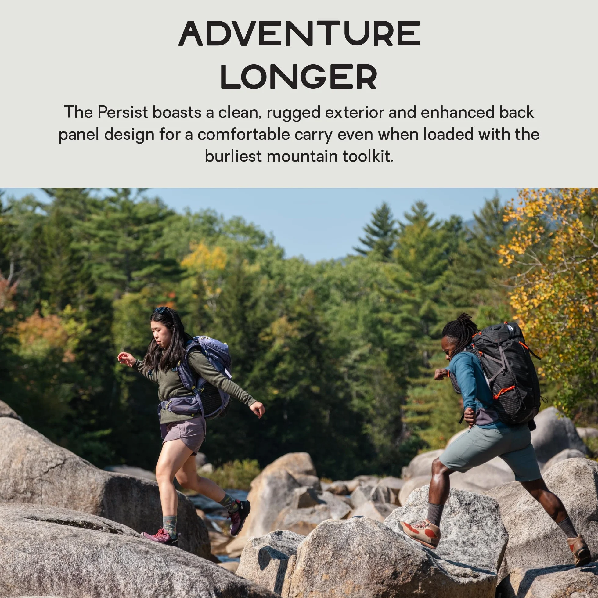 Persist All-Adventure Backpack | Men's & Women's, Endless Promise, Mountain, Technical, Fully Recyclable