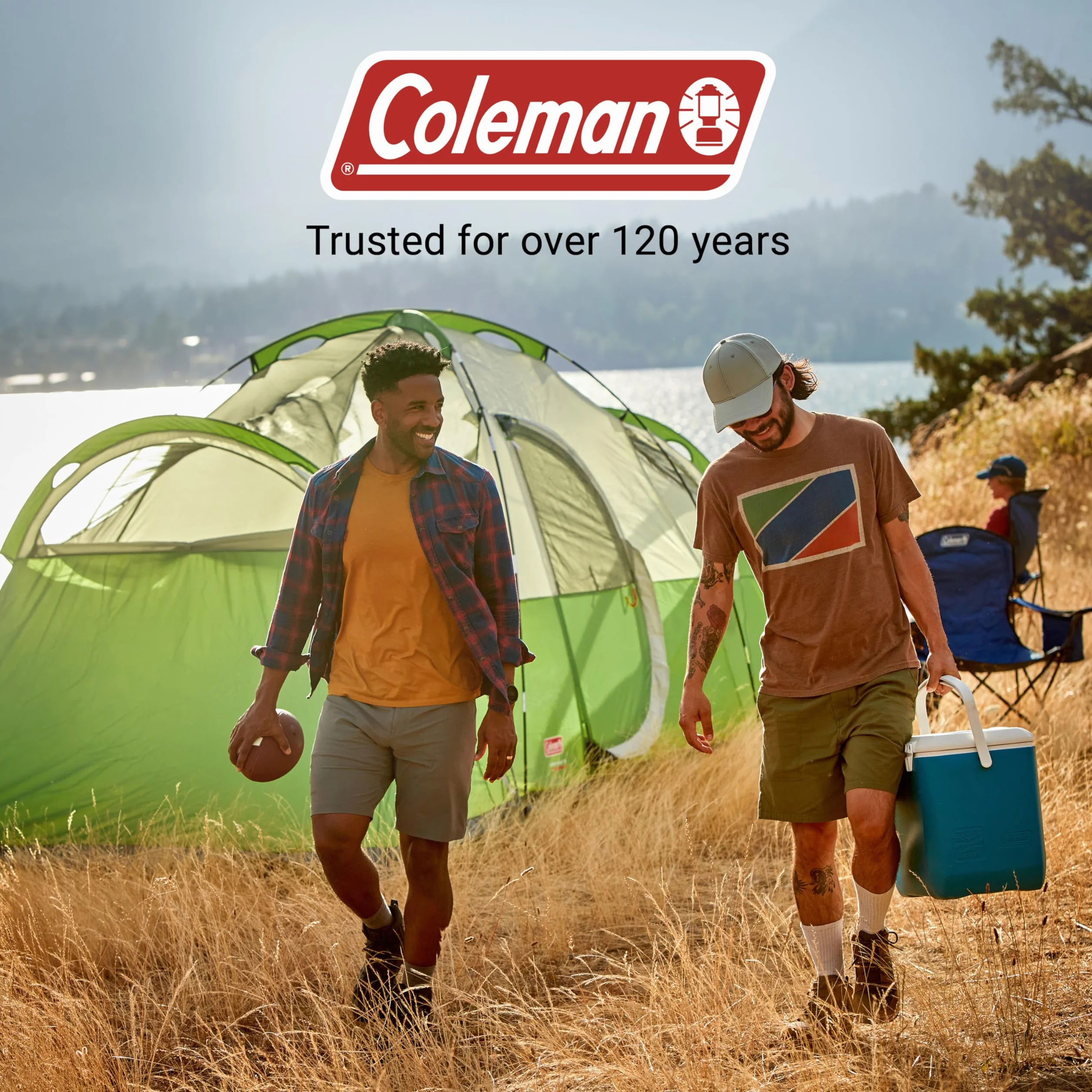 Montana Camping Tent with Rainfly, Weatherproof Family Tent Sets Up in 15 Mins, Fits Multiple Airbeds