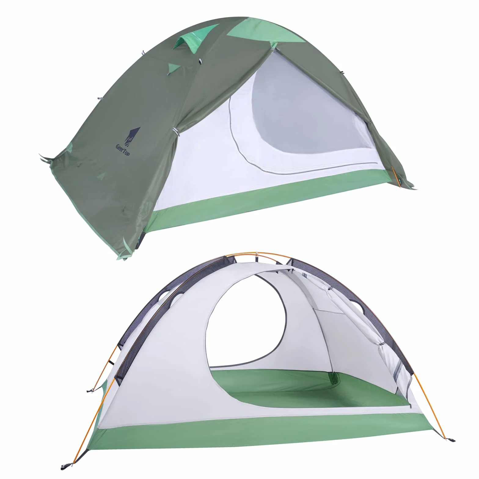 2 Person Backpacking Tent, Lightweight Waterproof 4-Season Tent | Freestanding, Fast Pitch, Aluminum Frame, Double-Wall, Snow Skirt, Dual Vestibules