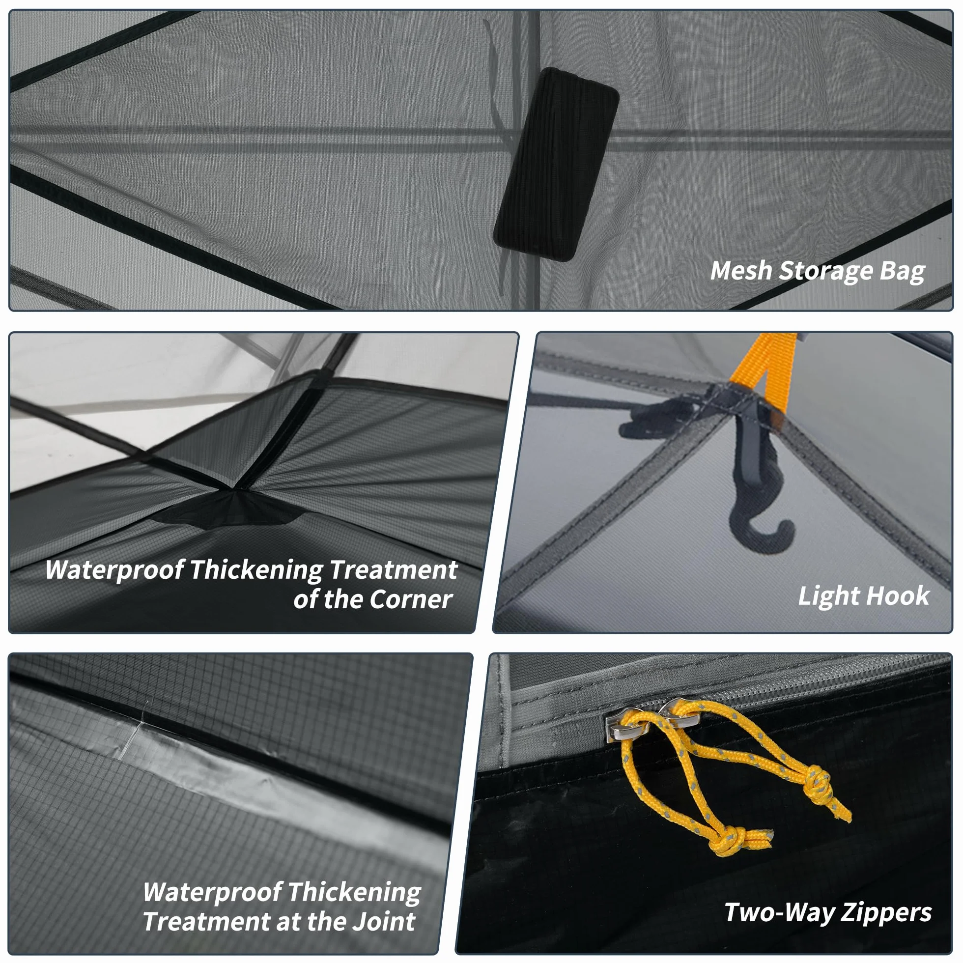 Mongar 2 Person Backpacking Tent, 3 Season Ultralight Lightweight 2 Person Tent, Double Layer Free Standing Tents for Camping Hiking Cycling