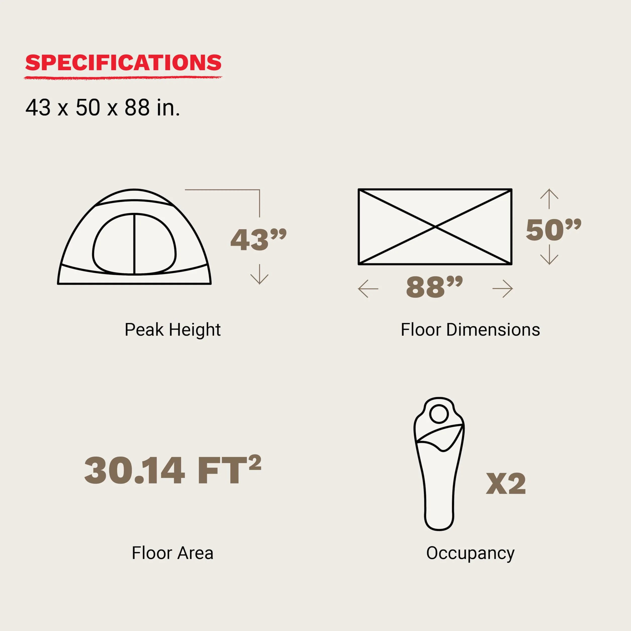 Crane Creek 2P/3P Camping and Backpacking Tents & Footprints