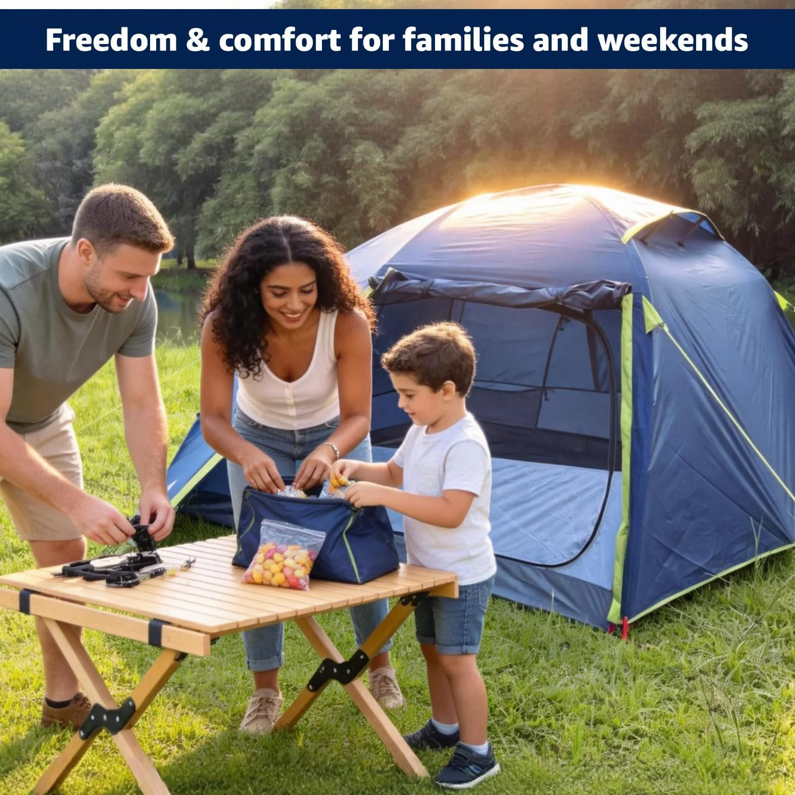 2-Person Camping Tent, Waterproof & Windproof Lightweight Backpacking Tent for Hiking, Camping, Mountaineering & Travel - Durable & Easy Setup