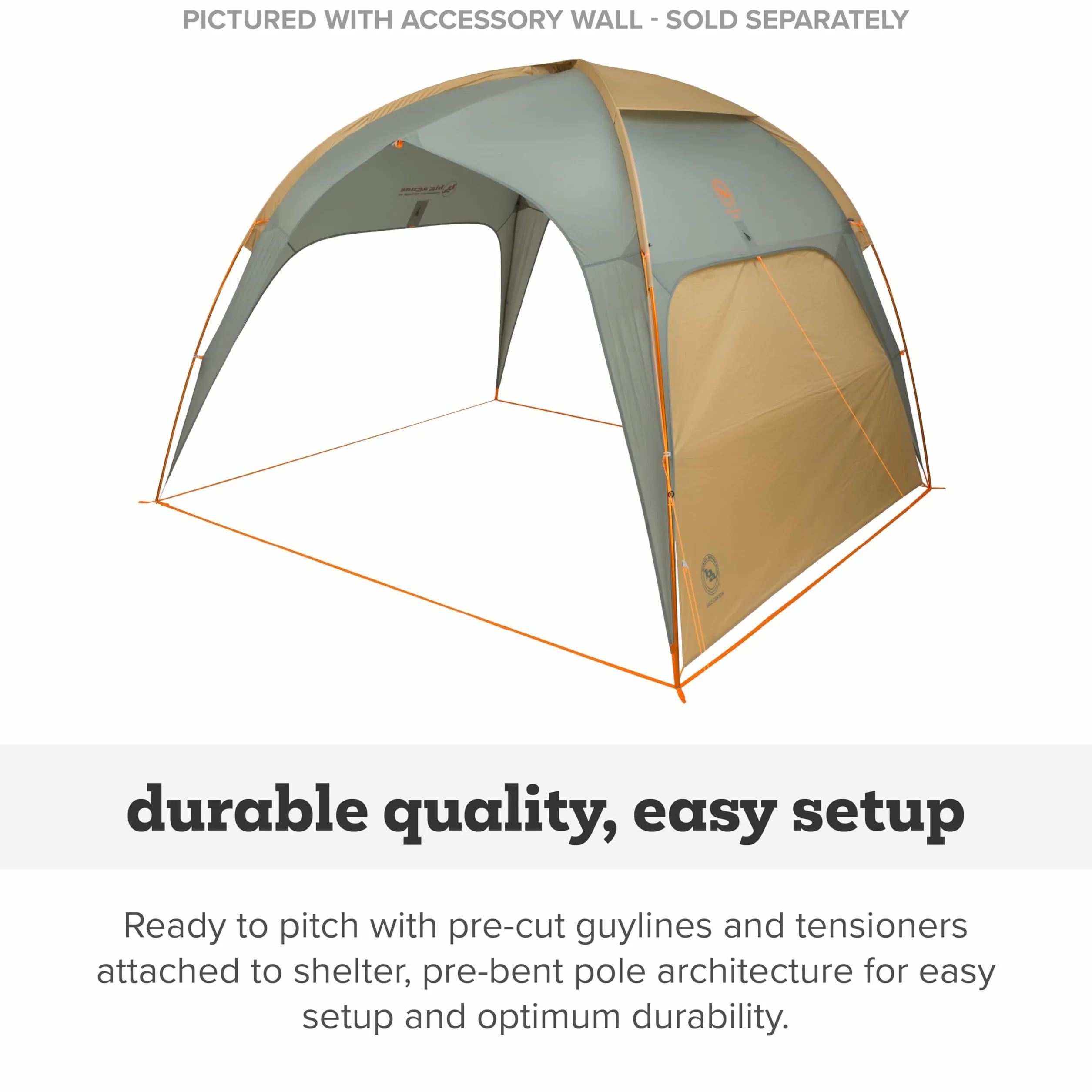 Sage Canyon Shelter Plus - Pop-Up Camping Canopy | 100 sq ft weather shelter with roof vents, open sidewalls, and modular wall compatibility for customizable coverage