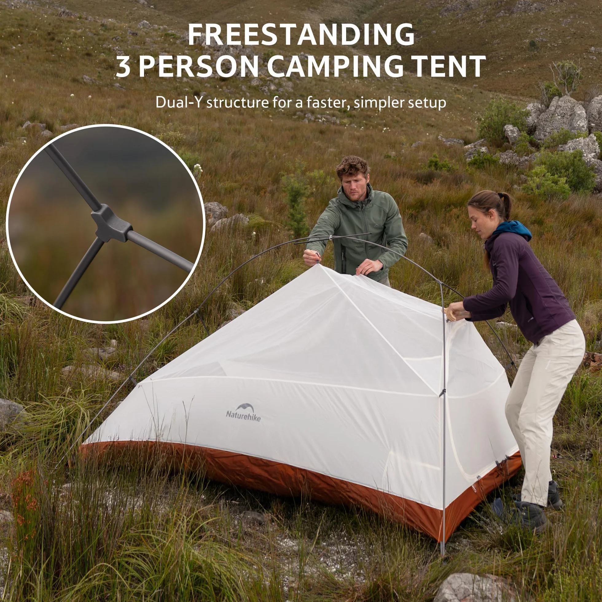 Ultralight 3-Person Backpacking Tent