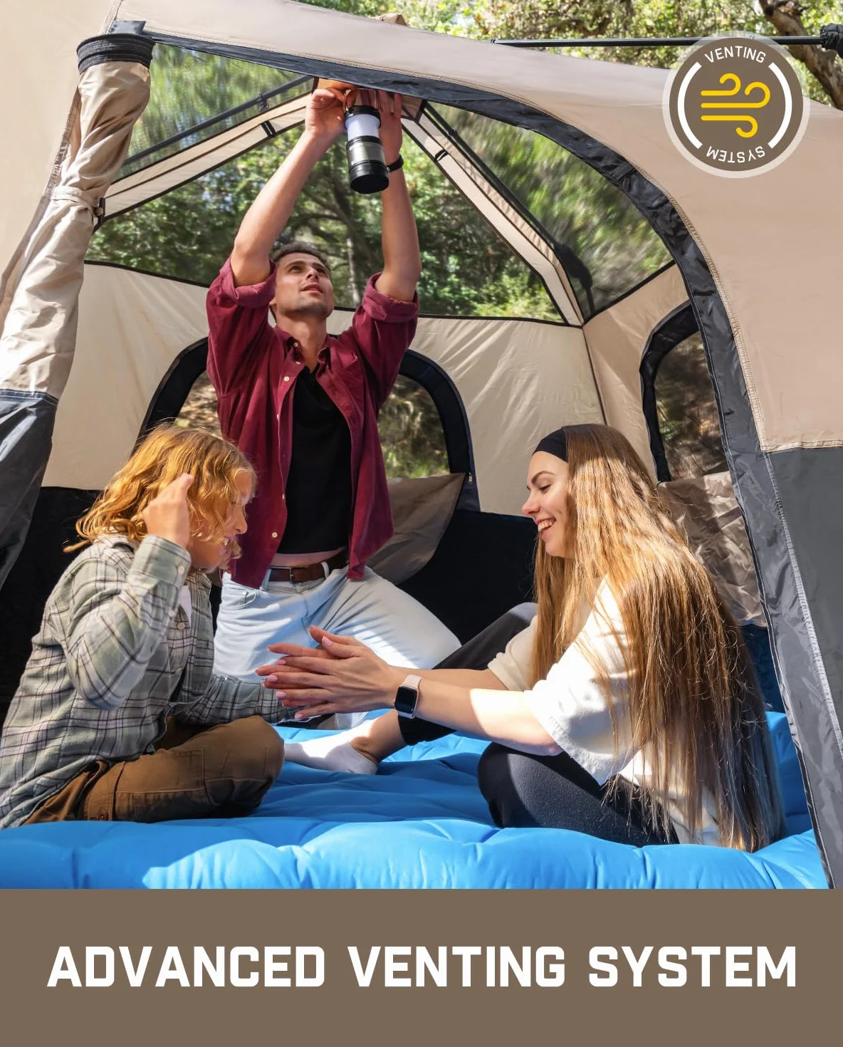 4/6/8/10 Person Instant Tent for Camping Setup in 60s | Camping Tent with Rainfly & Windproof, Portable Instant Cabin Tent with Carry Bag for Family Camping & Hiking